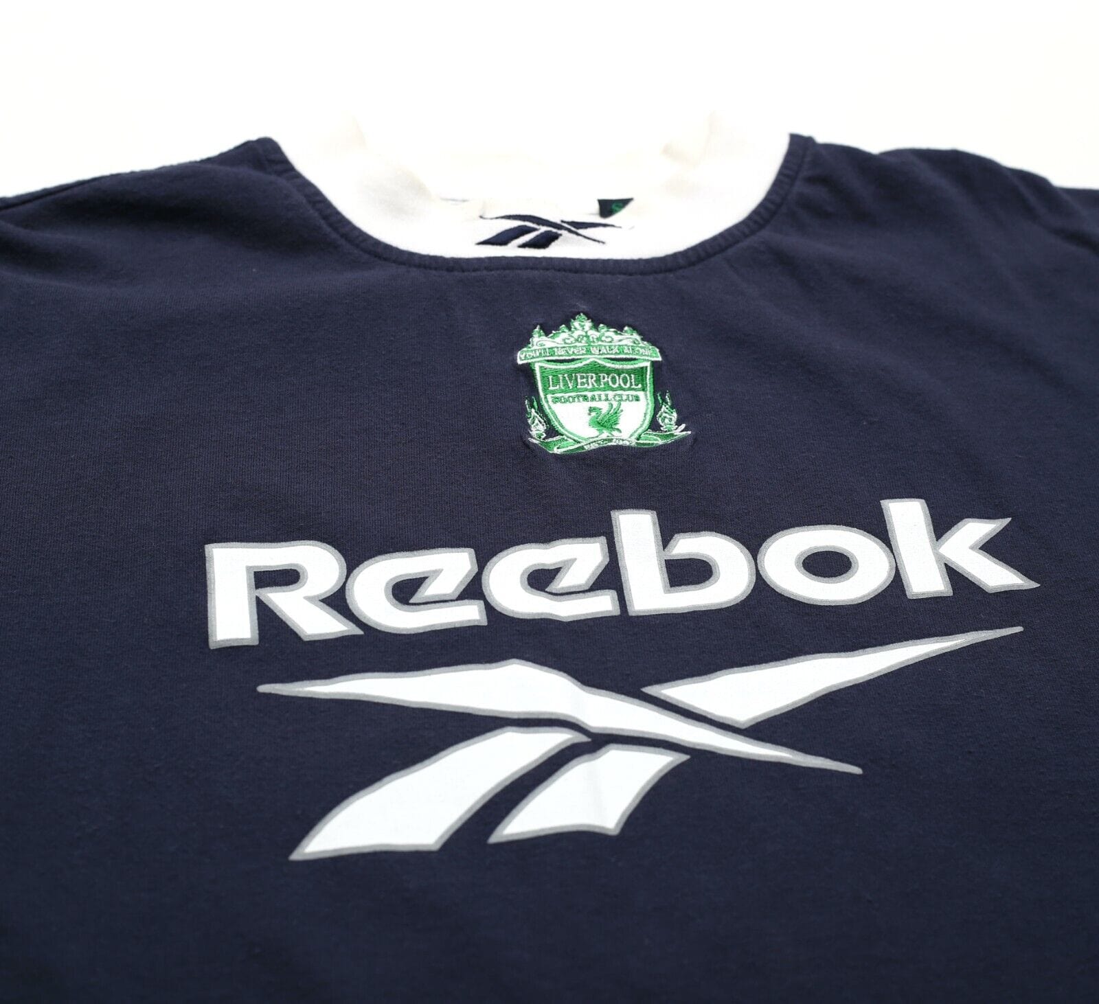1999/00 LIVERPOOL Vintage Reebok Cotton Football Training Top T Shirt (S/M) Tee