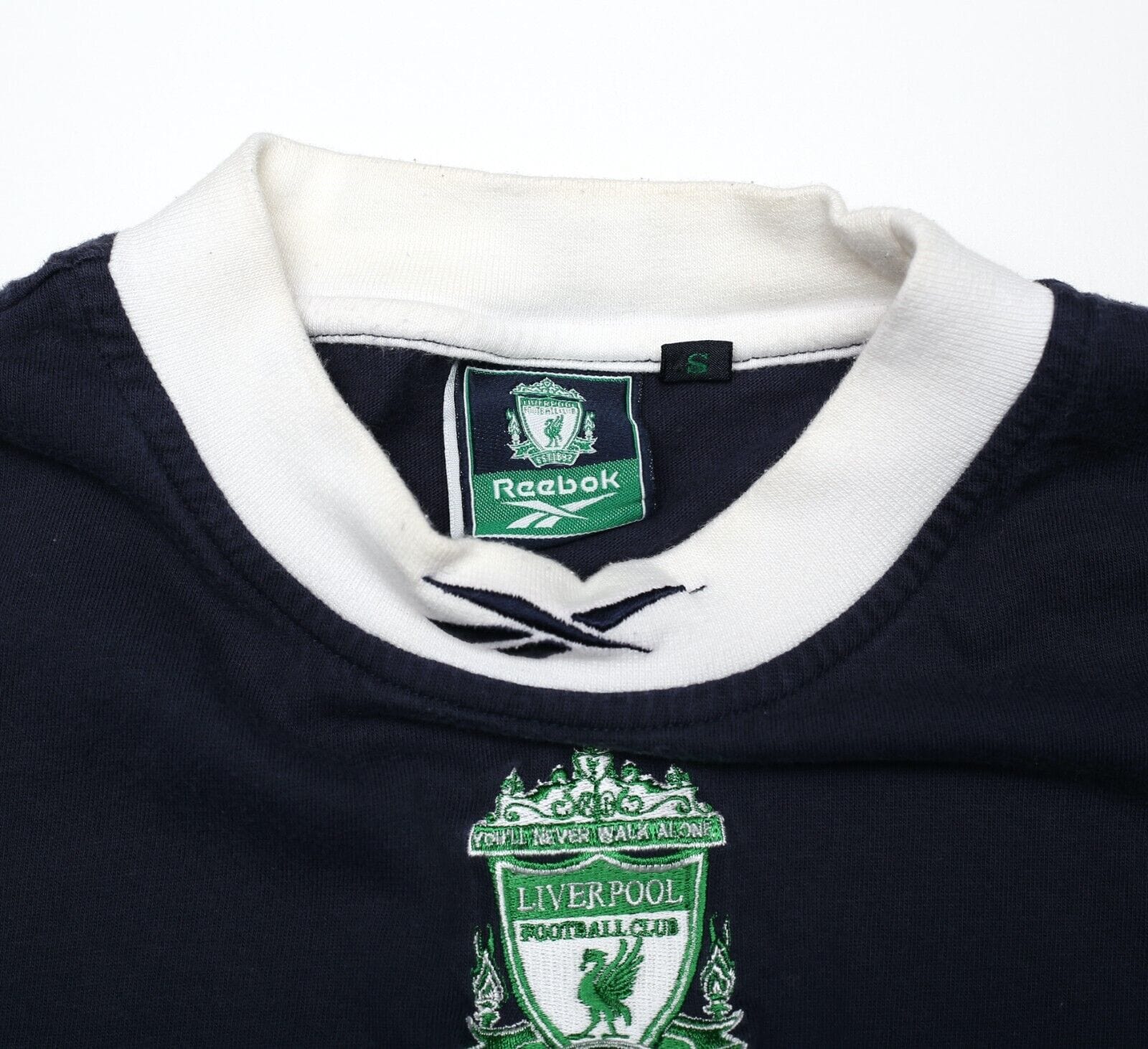 1999/00 LIVERPOOL Vintage Reebok Cotton Football Training Top T Shirt (S/M) Tee