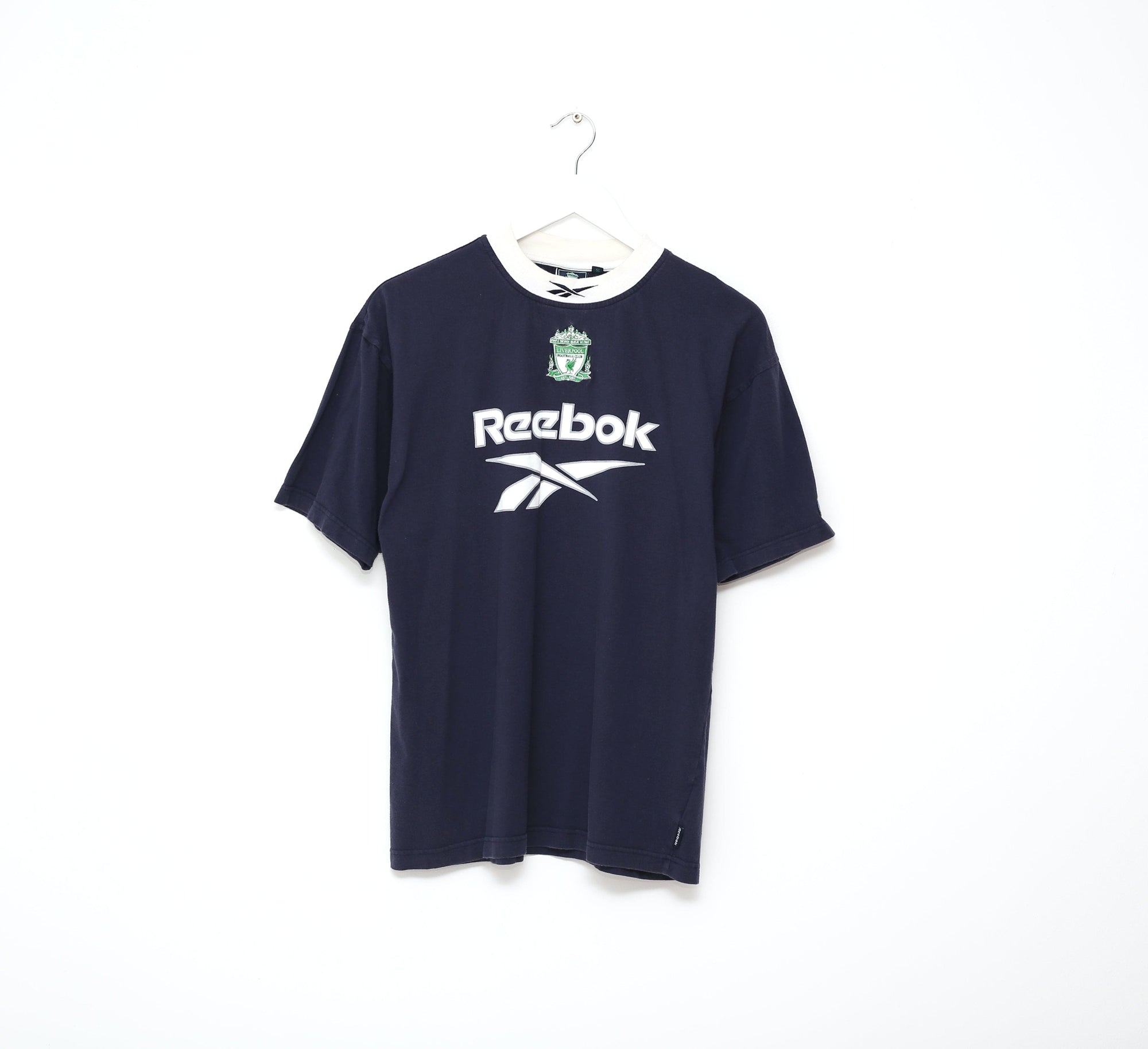 1999/00 LIVERPOOL Vintage Reebok Cotton Football Training Top T Shirt (S/M) Tee