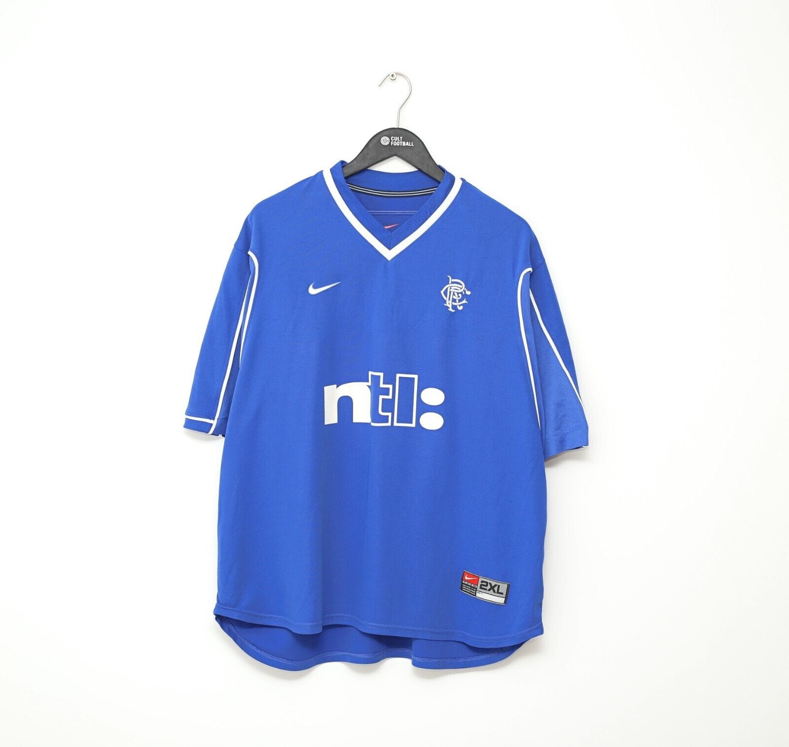 1999/00 MOLS #9 Rangers Vintage Nike European Home Football Shirt Jersey (XXL)