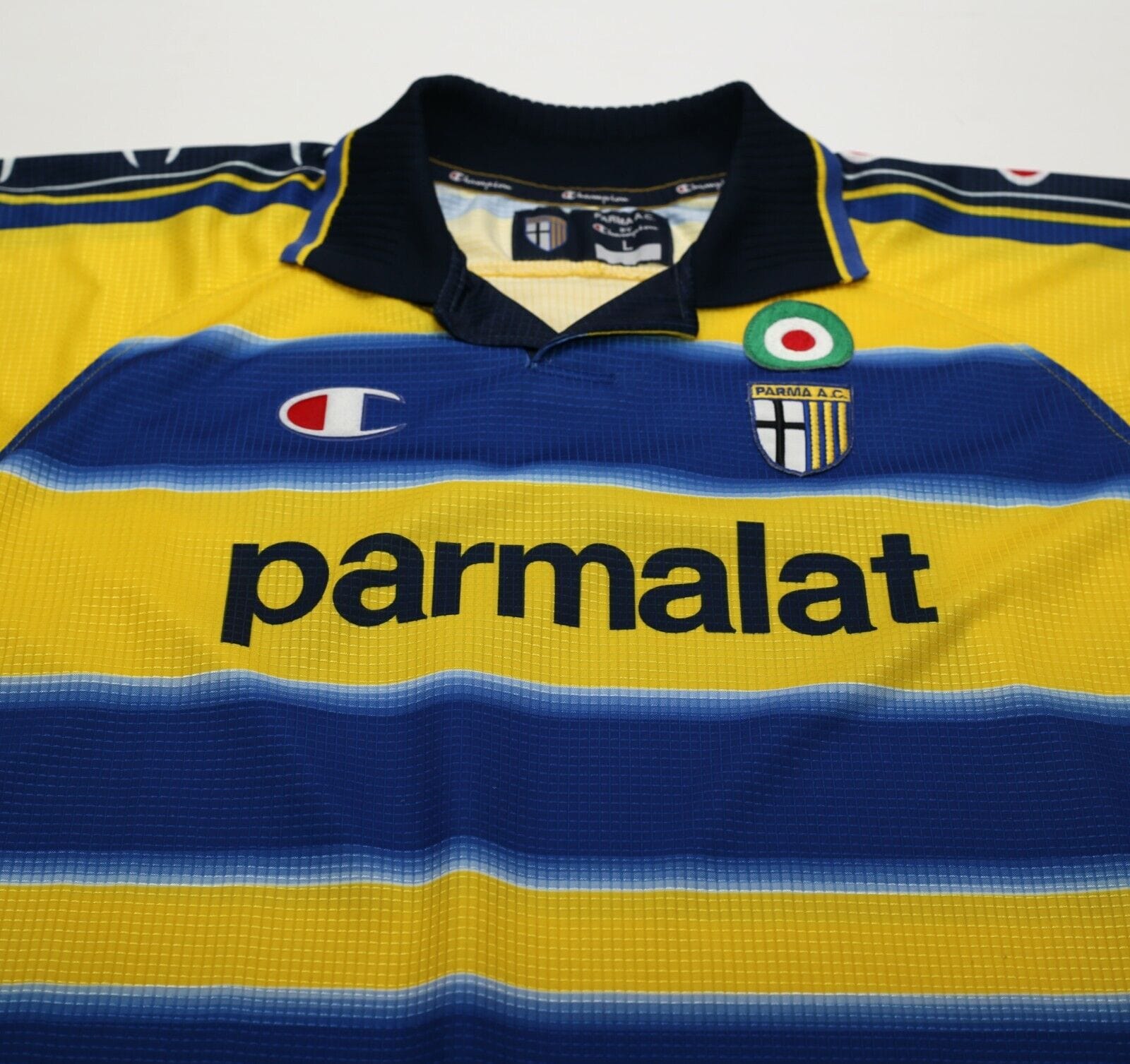 1999/00 PARMA AC Vintage Champion Home Football Shirt Jersey (L)