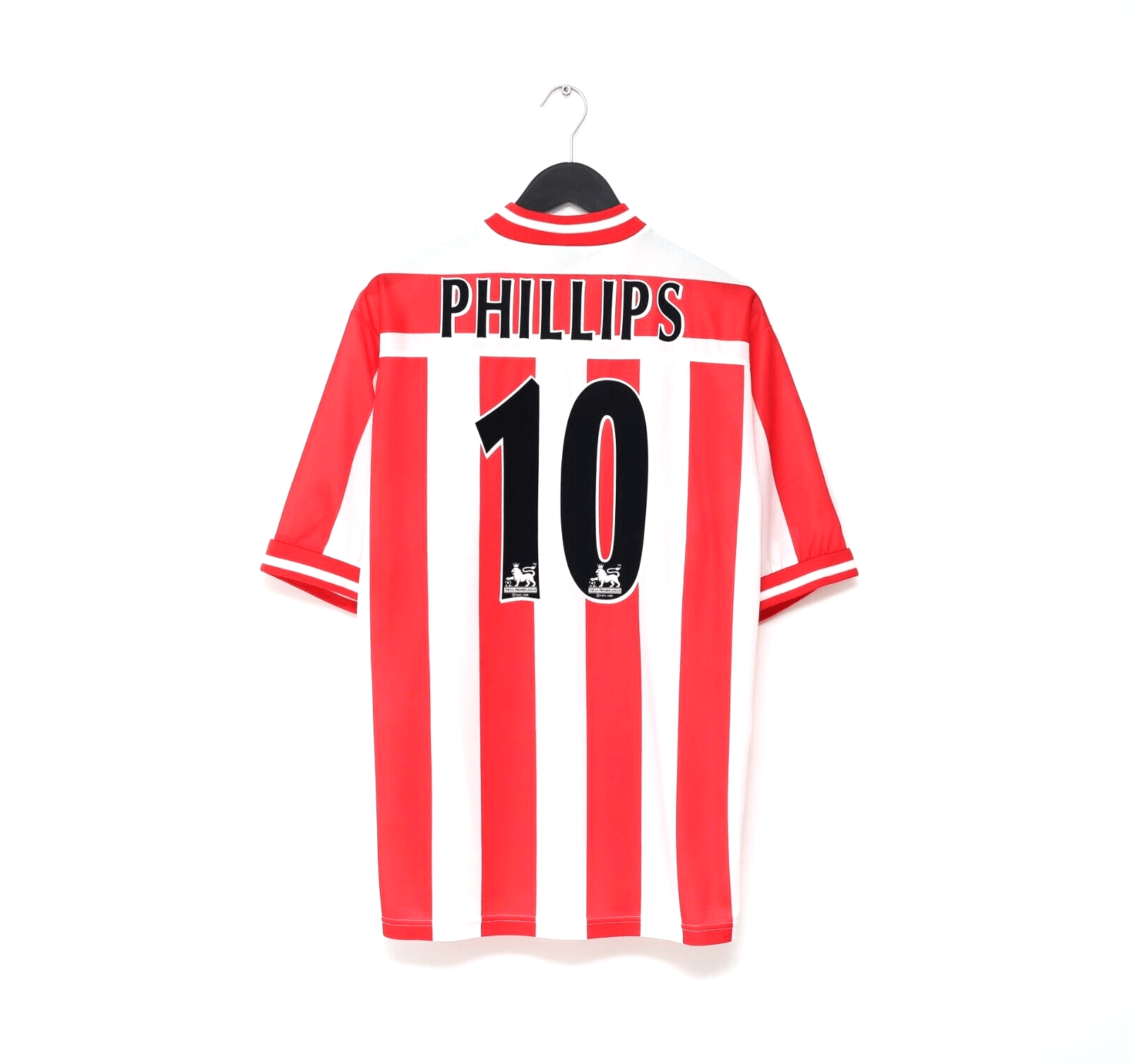 1999/00 PHILLIPS #10 Sunderland Vintage Asics Home Football Shirt (L)