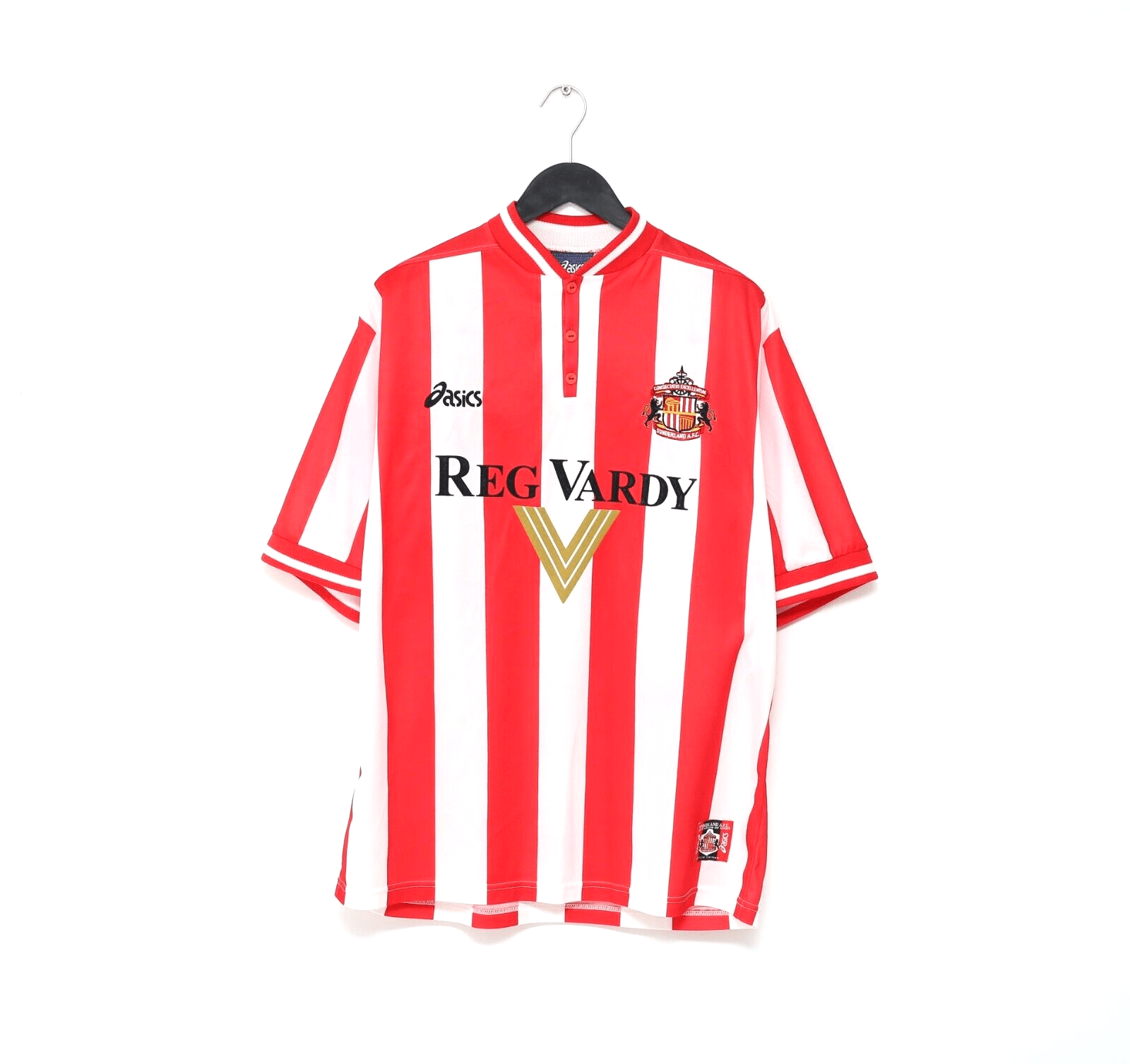 1999/00 PHILLIPS #10 Sunderland Vintage Asics Home Football Shirt (L)