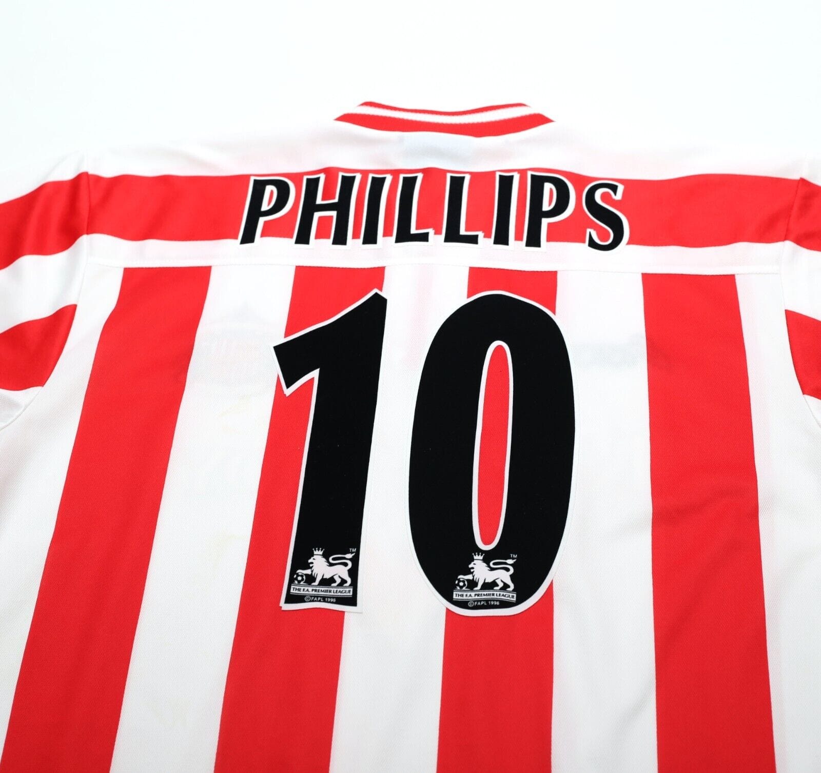 1999/00 PHILLIPS #10 Sunderland Vintage Asics Home Football Shirt (L)