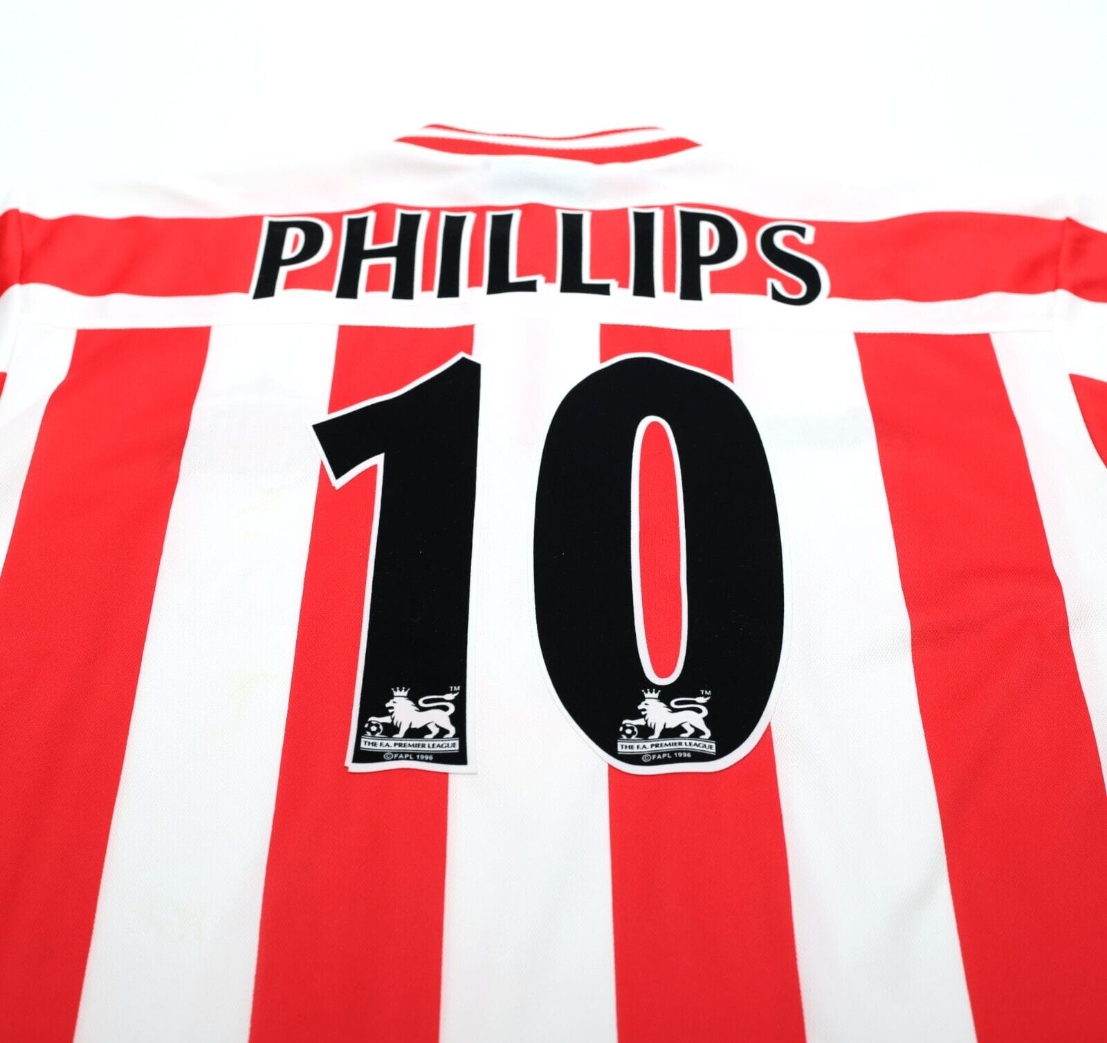 1999/00 PHILLIPS #10 Sunderland Vintage Asics Home Football Shirt (L)