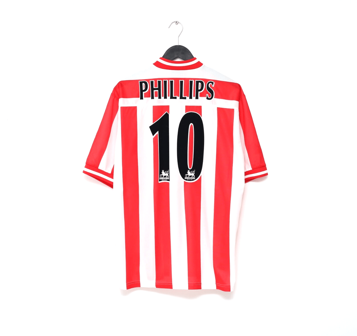 1999/00 PHILLIPS #10 Sunderland Vintage Asics Home Football Shirt (L)