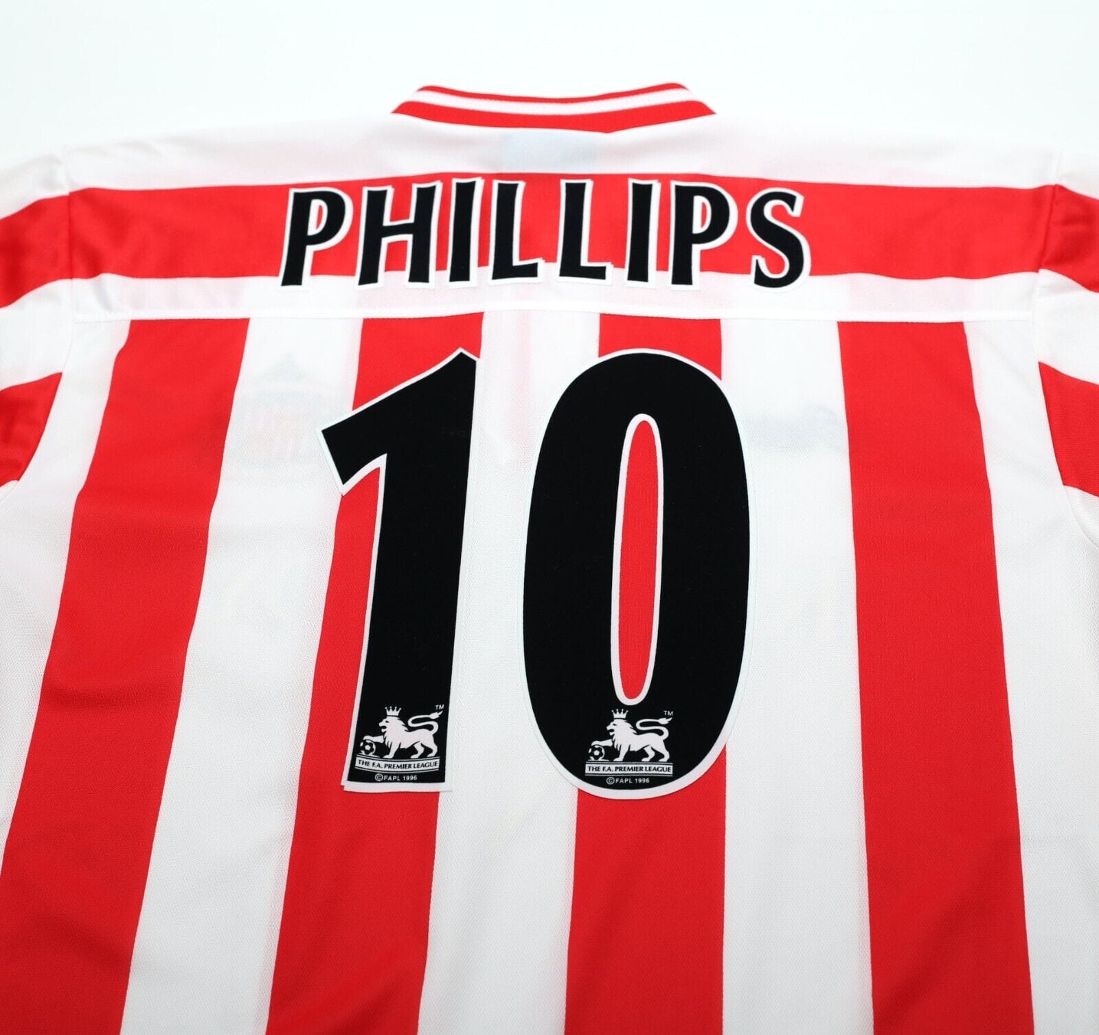 1999/00 PHILLIPS #10 Sunderland Vintage Asics Home Football Shirt (L)