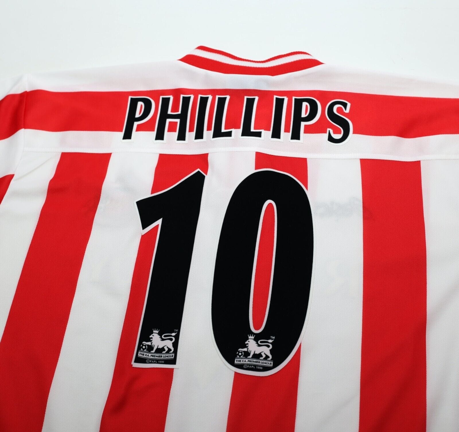 1999/00 PHILLIPS #10 Sunderland Vintage Asics Home Football Shirt (XL)