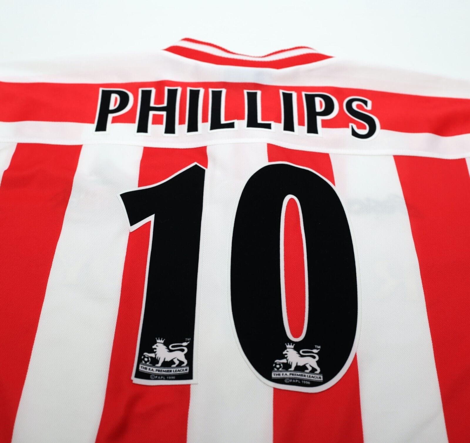 1999/00 PHILLIPS #10 Sunderland Vintage Asics Home Football Shirt (XL)