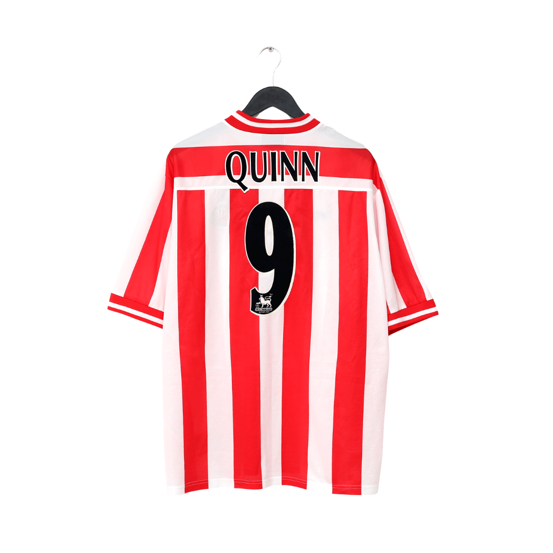 1999/00 QUINN #9 Sunderland Vintage Asics Home Football Shirt (XL)