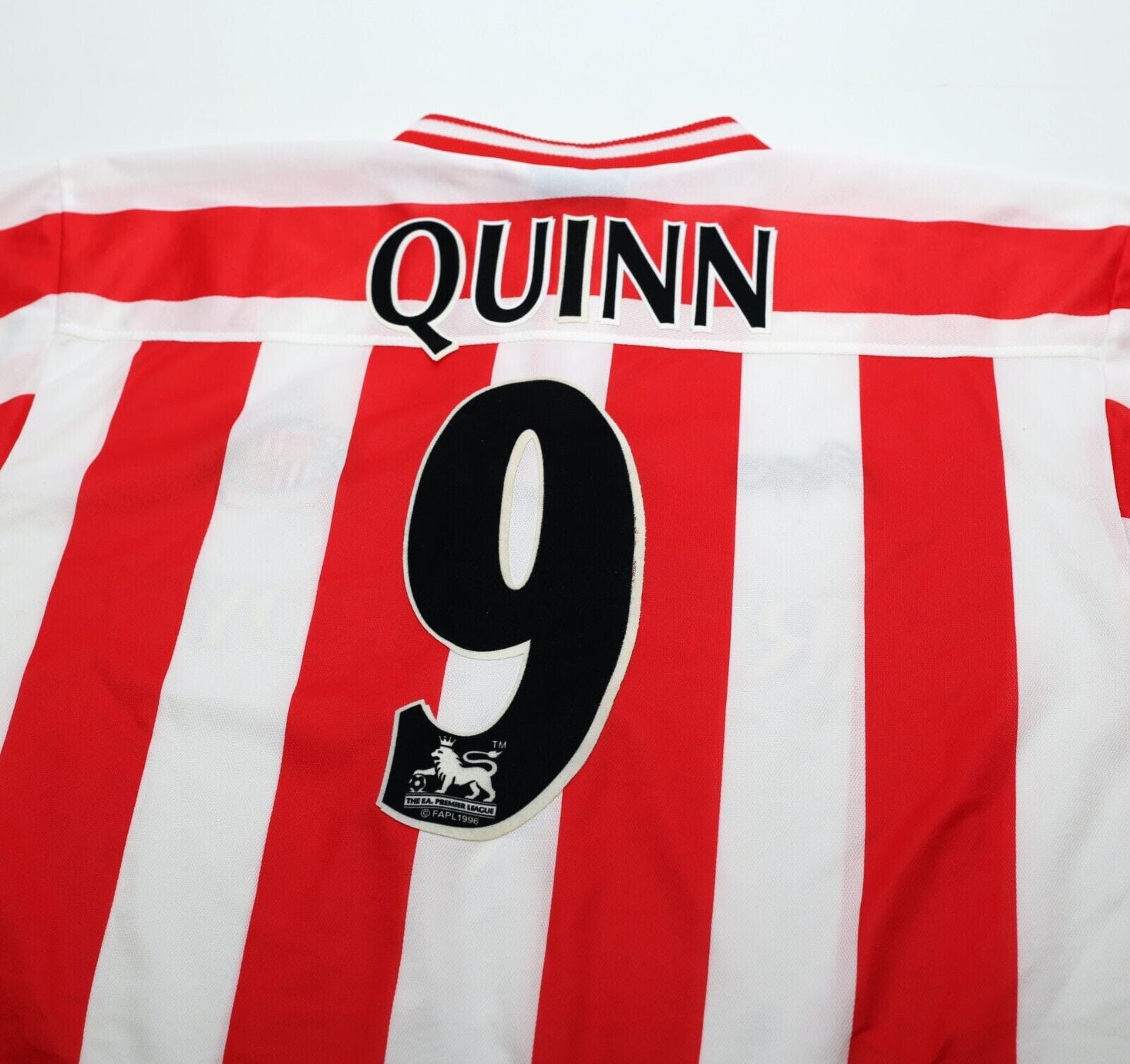 1999/00 QUINN #9 Sunderland Vintage Asics Home Football Shirt (XL)