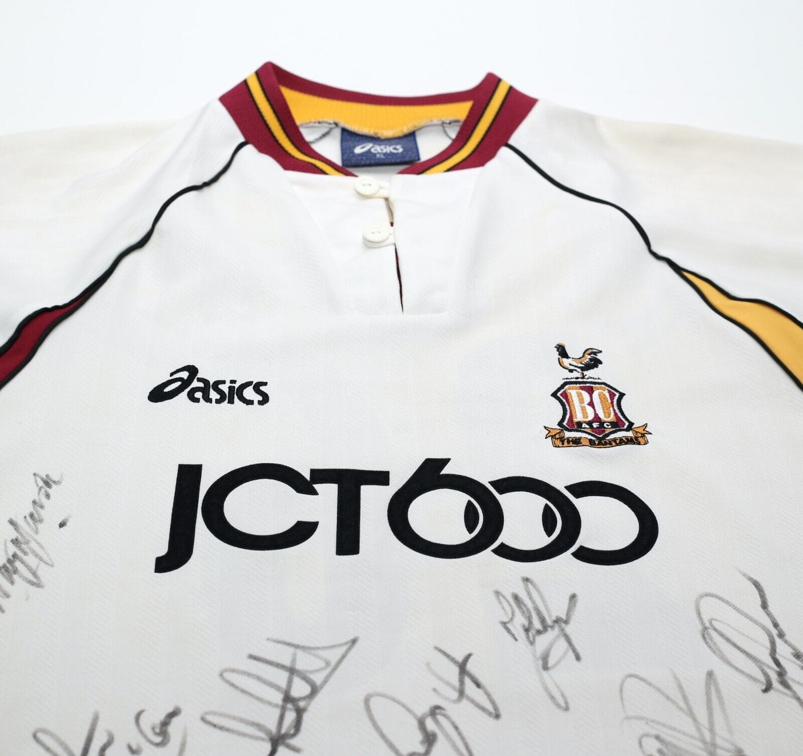 1999/00 REDFEARN #26 Bradford City Asics Away LS Football Shirt (XL) Matchworn