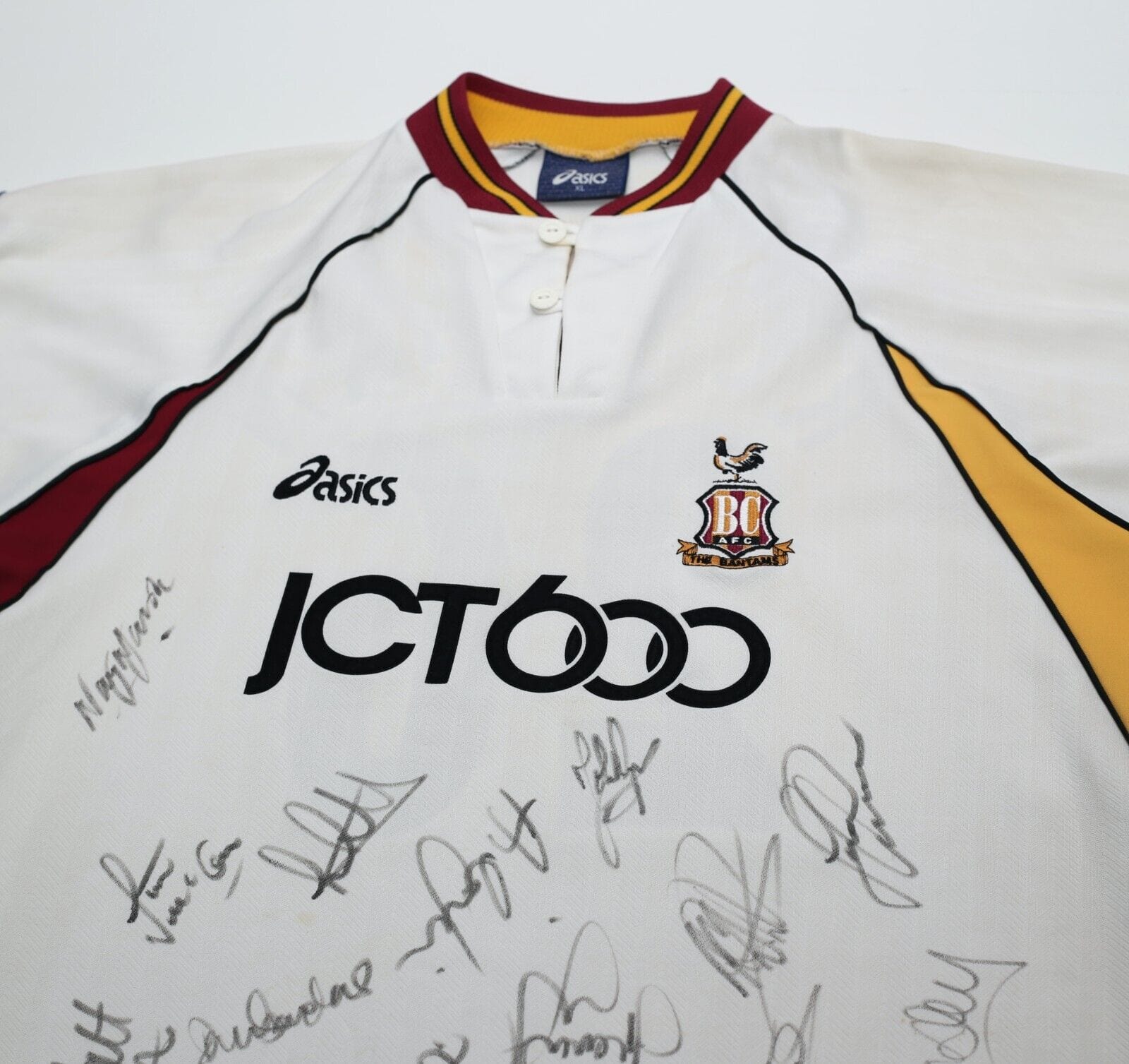 1999/00 REDFEARN #26 Bradford City Asics Away LS Football Shirt (XL) Matchworn