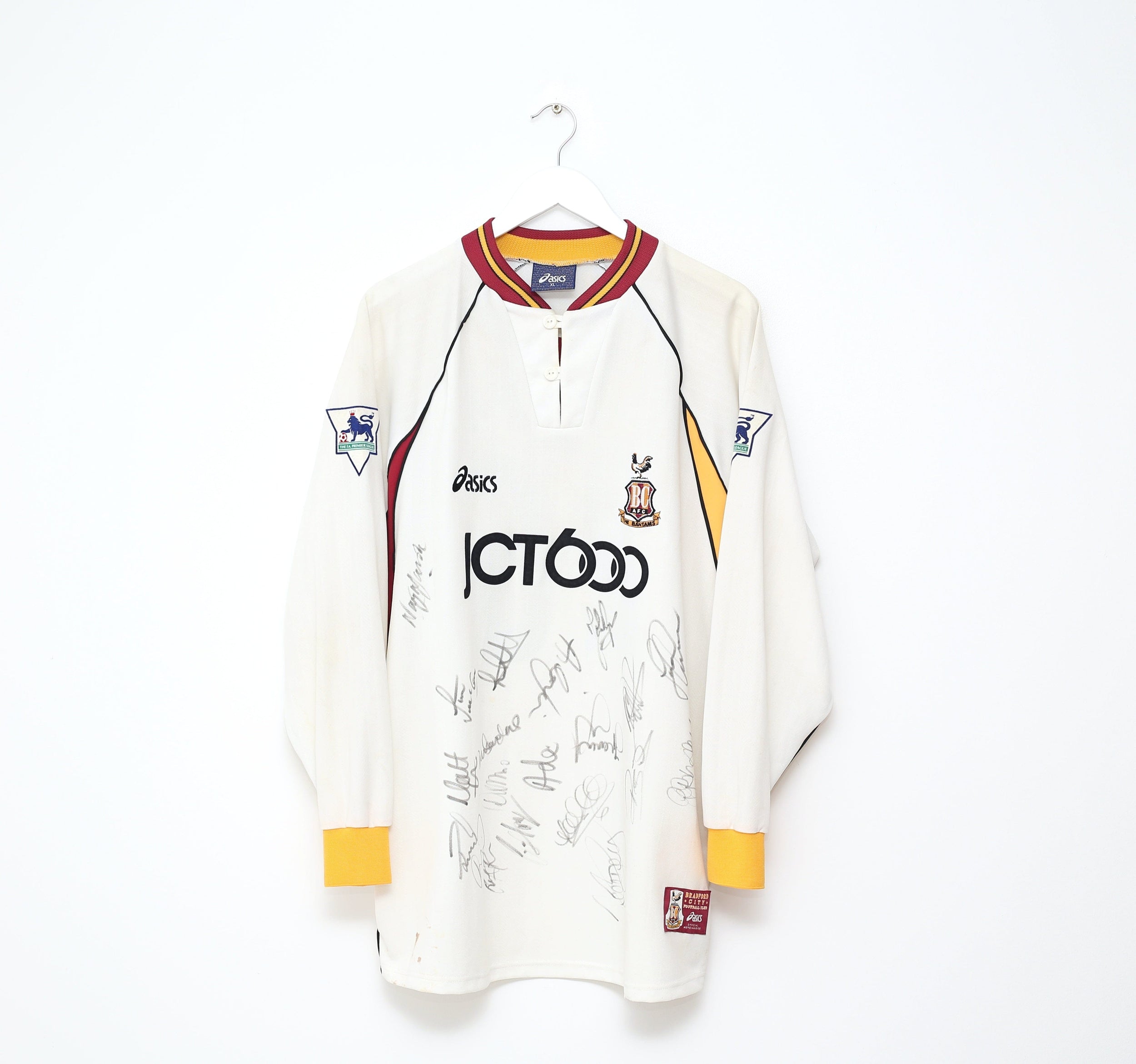 1999/00 REDFEARN #26 Bradford City Asics Away LS Football Shirt (XL) Matchworn