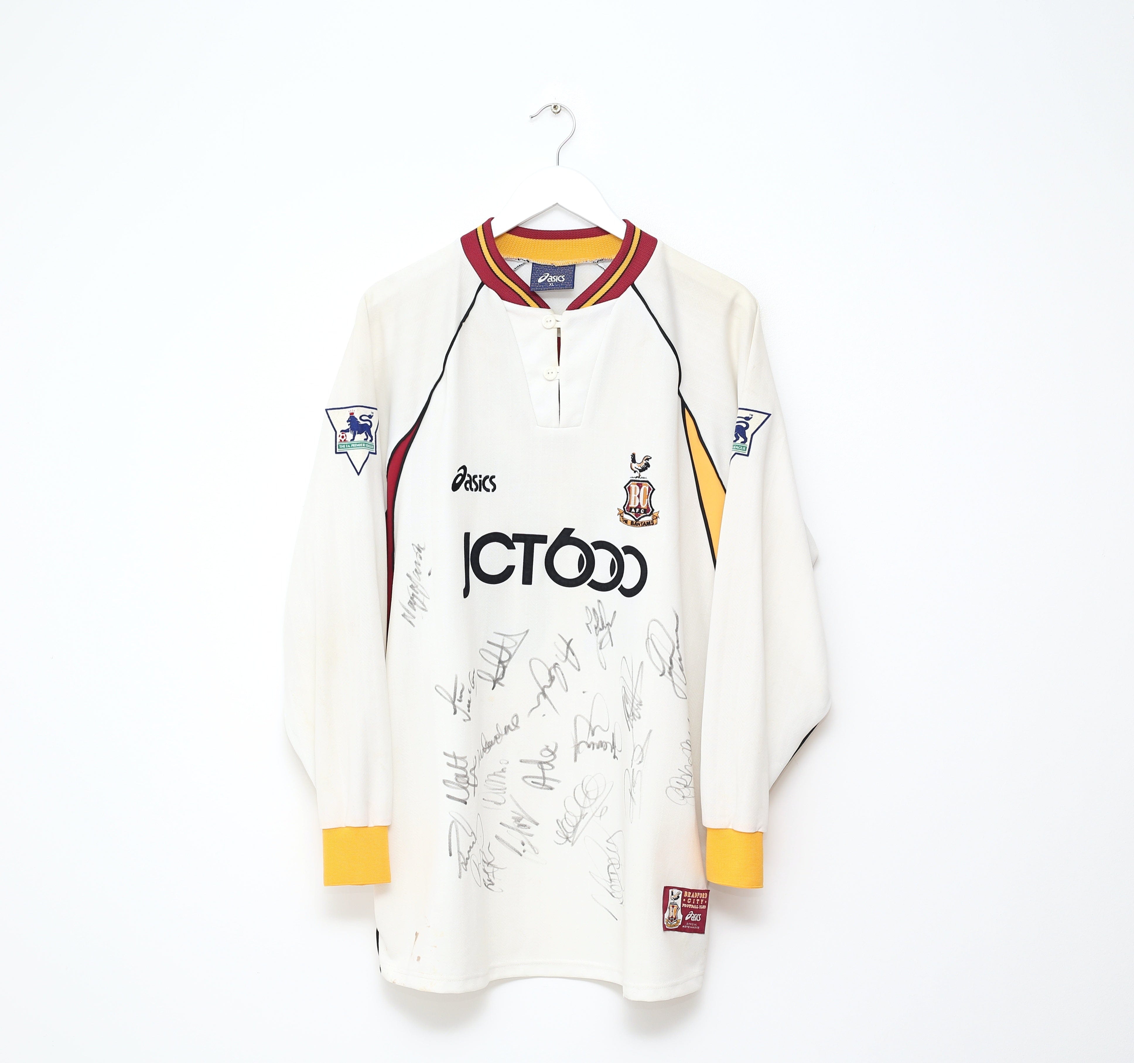 1999/00 REDFEARN #26 Bradford City Asics Away LS Football Shirt (XL) Matchworn