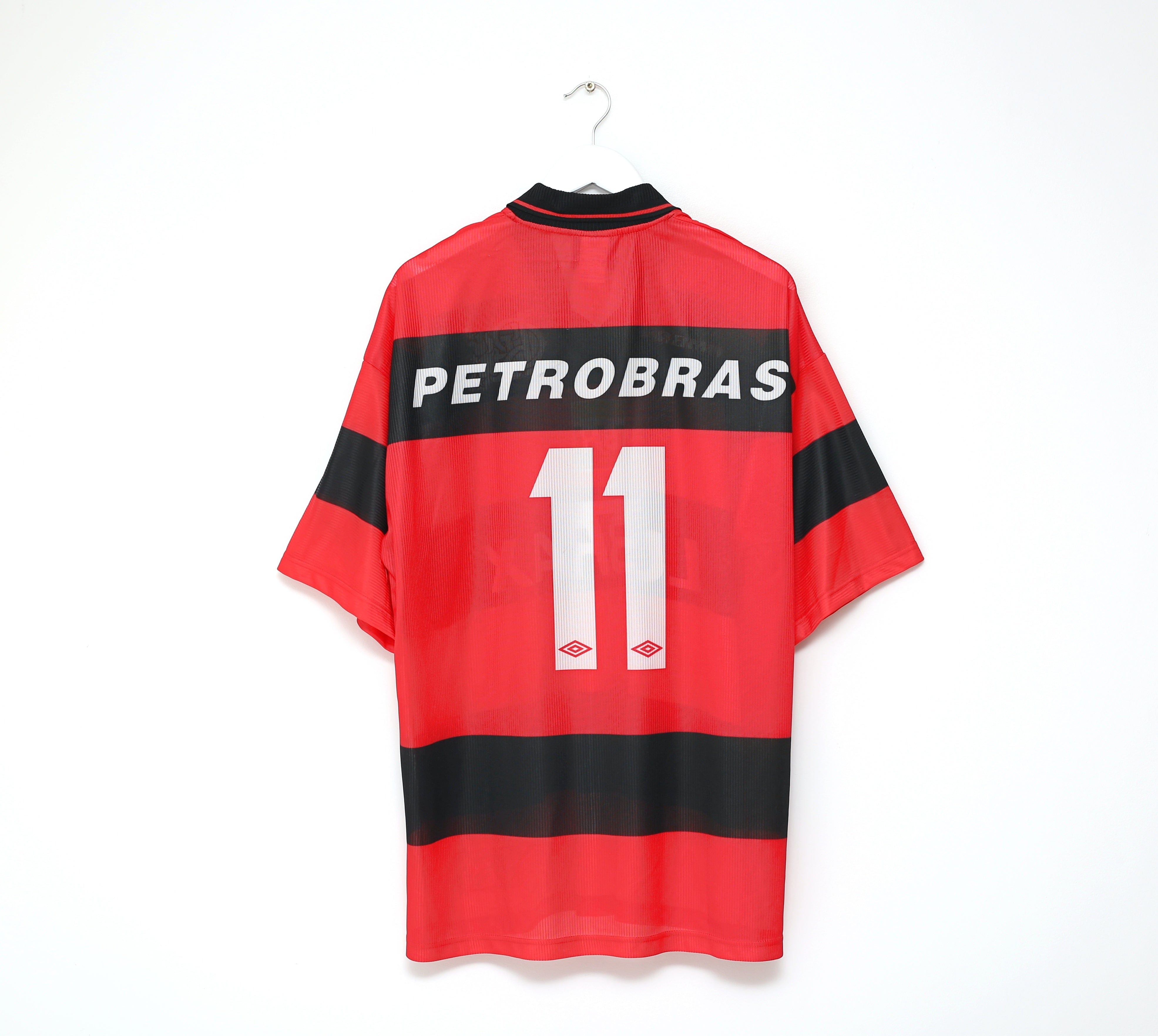 1999/00 ROMARIO #11 Flamengo Vintage Umbro Home Football Shirt Jersey