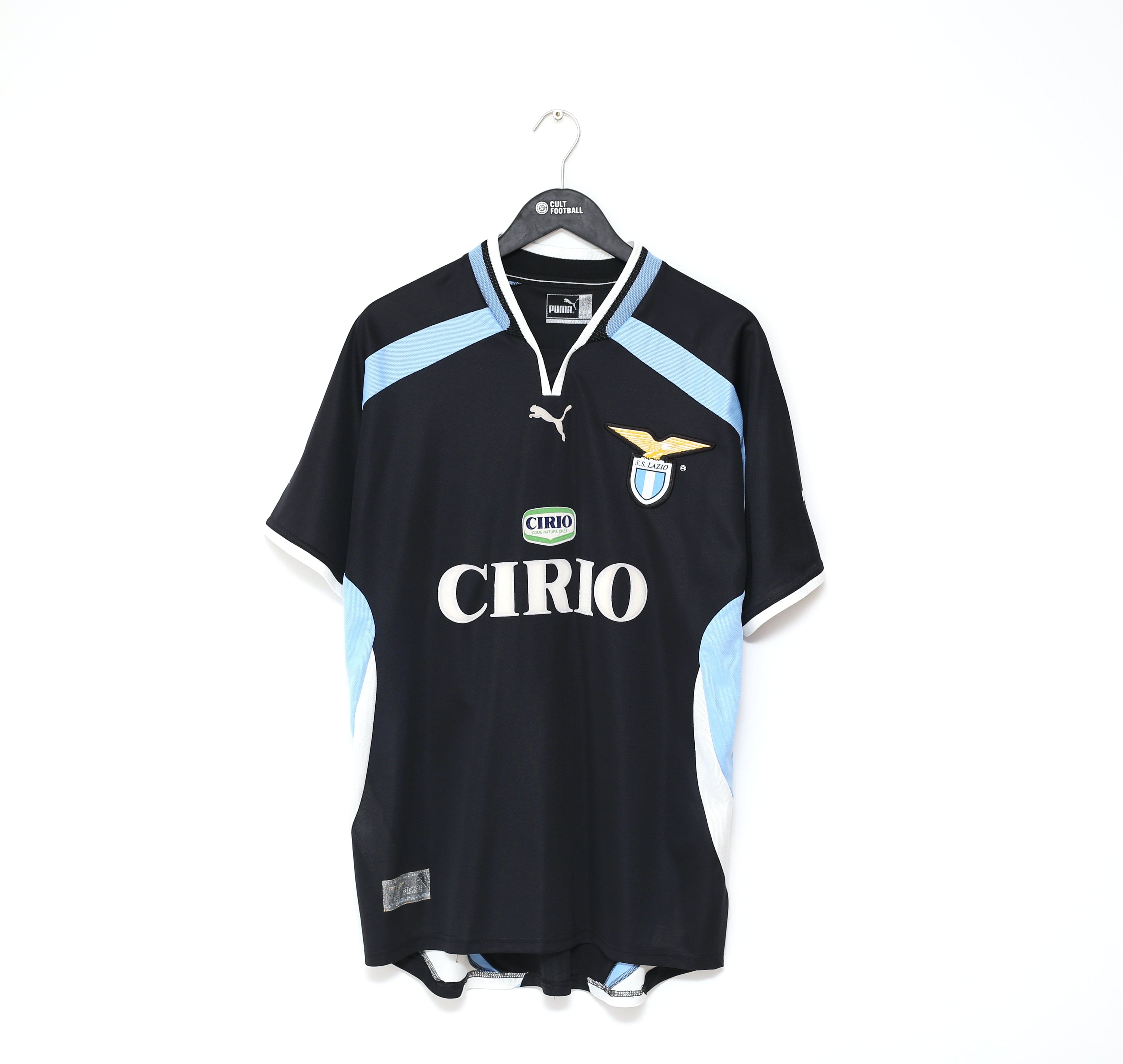 1999/00 SALAS #9 Lazio Vintage Puma Away Football Shirt Jersey (L