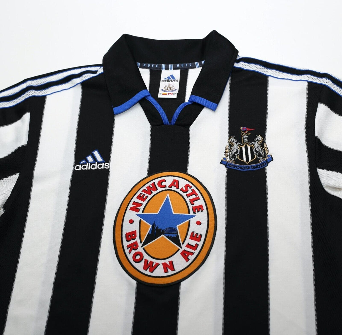 1999/00 SHEARER #9 Newcastle United Vintage adidas Football Shirt (S)