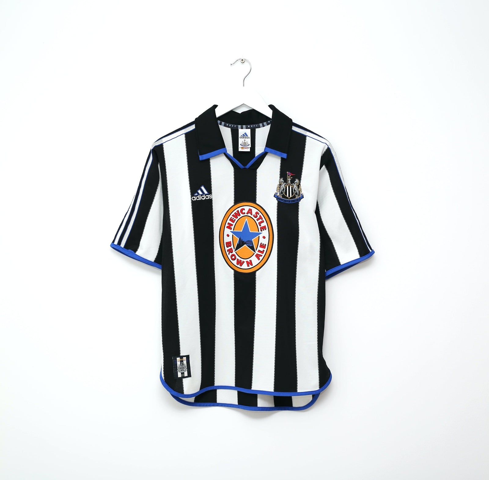 1999/00 SHEARER #9 Newcastle United Vintage adidas Football Shirt (S)
