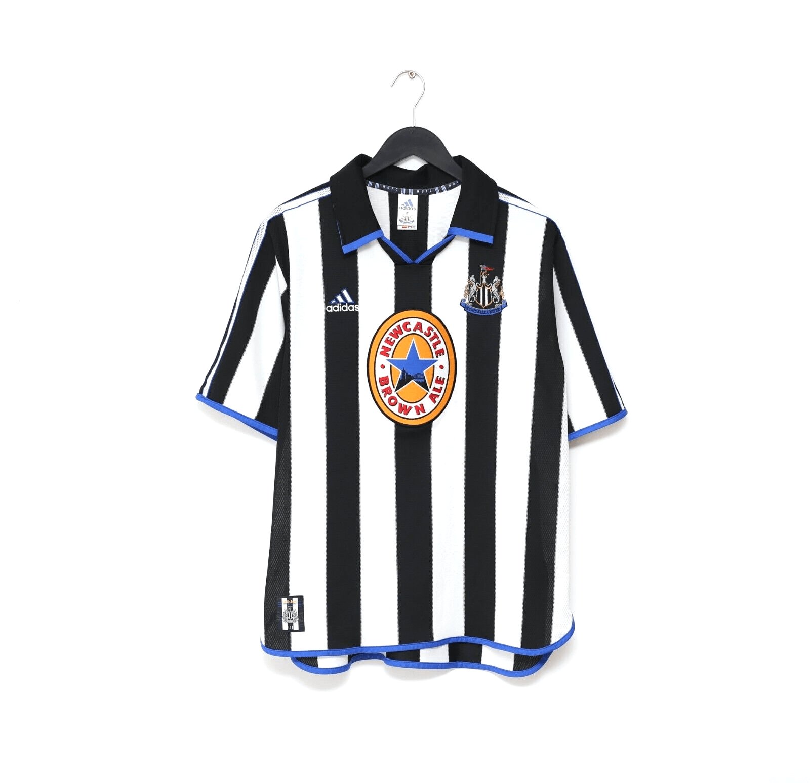 1999/00 SHEARER #9 Newcastle United Vintage adidas Home Football Shirt (L)