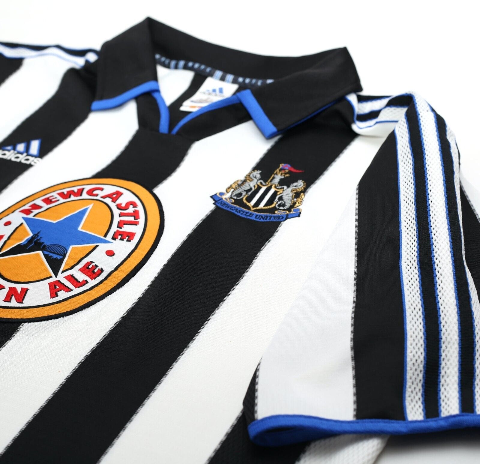 1999/00 SHEARER #9 Newcastle United Vintage adidas Home Football Shirt (L)