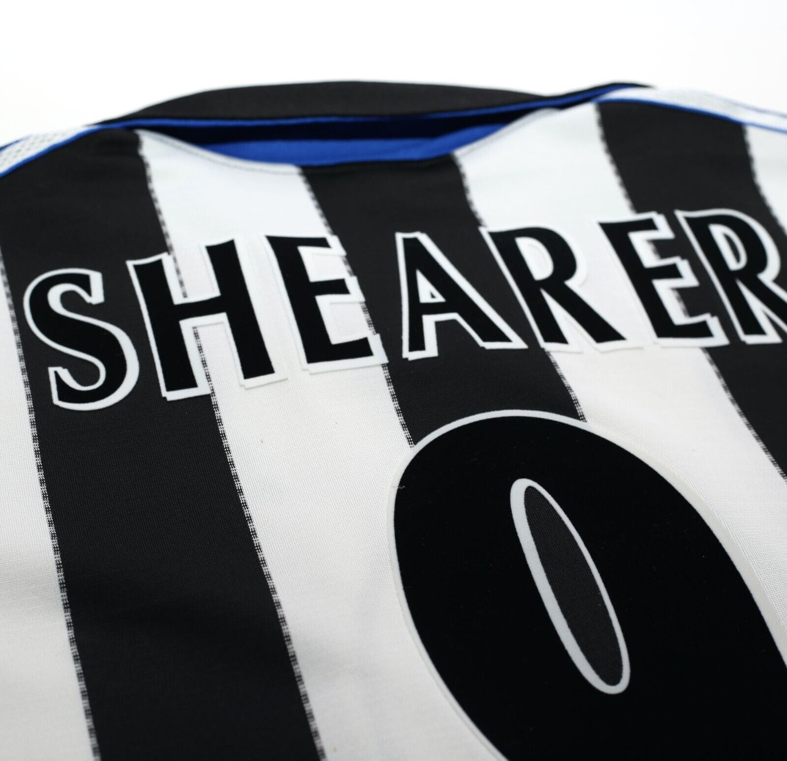 1999/00 SHEARER #9 Newcastle United Vintage adidas Home Football Shirt (L)