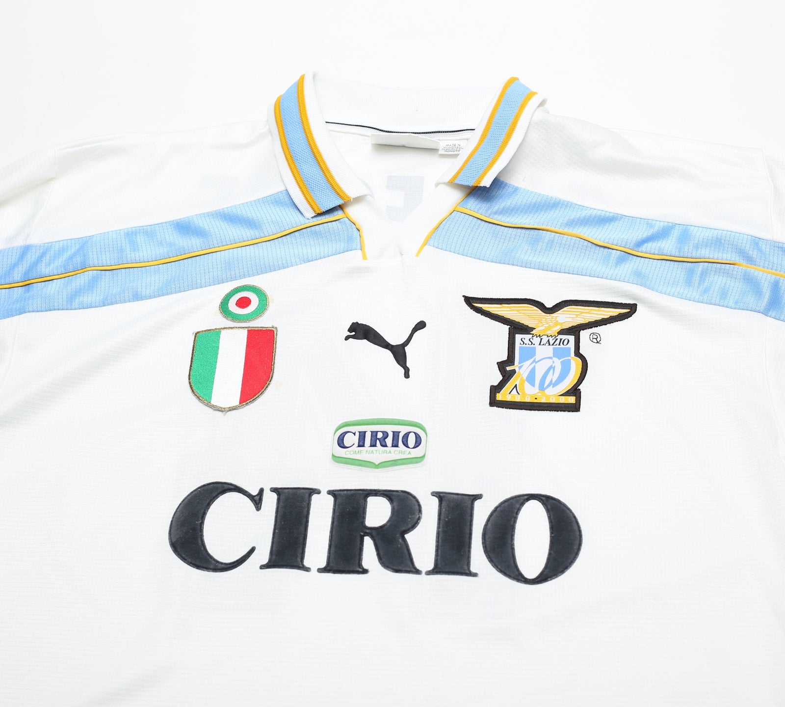 1999/00 SIMEONE #14 Lazio Vintage PUMA Centenary Home Football Shirt (L)