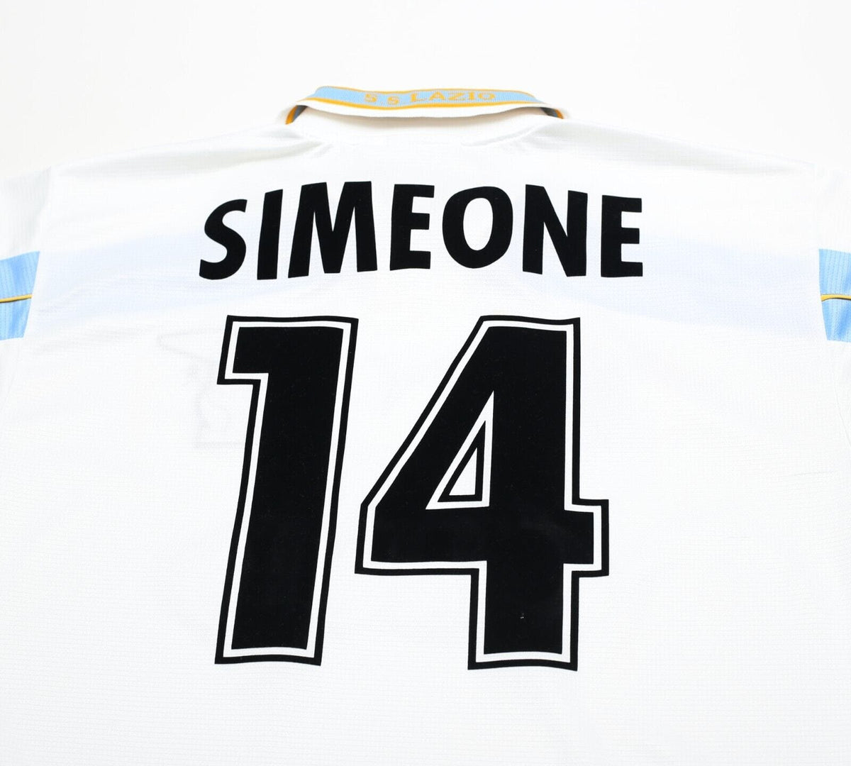 1999/00 SIMEONE #14 Lazio Vintage PUMA Centenary Home Football Shirt (L)