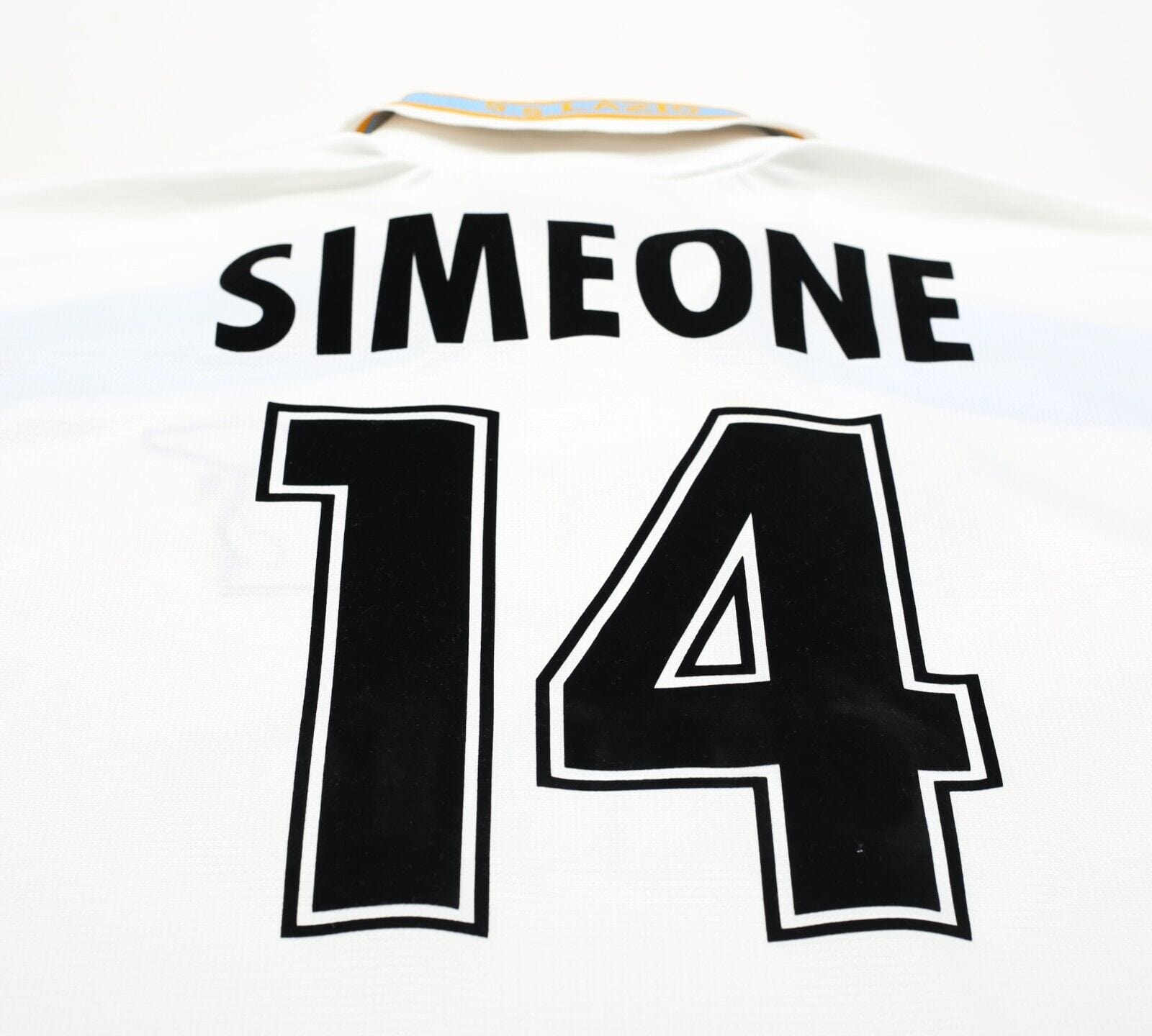 1999/00 SIMEONE #14 Lazio Vintage PUMA Centenary Home Football Shirt (L)