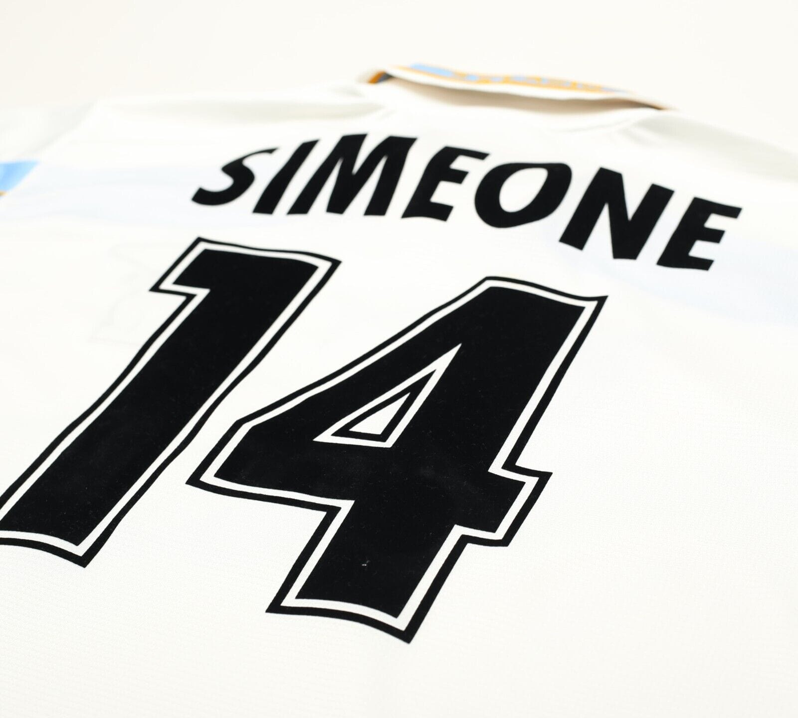 1999/00 SIMEONE #14 Lazio Vintage PUMA Centenary Home Football Shirt (L)