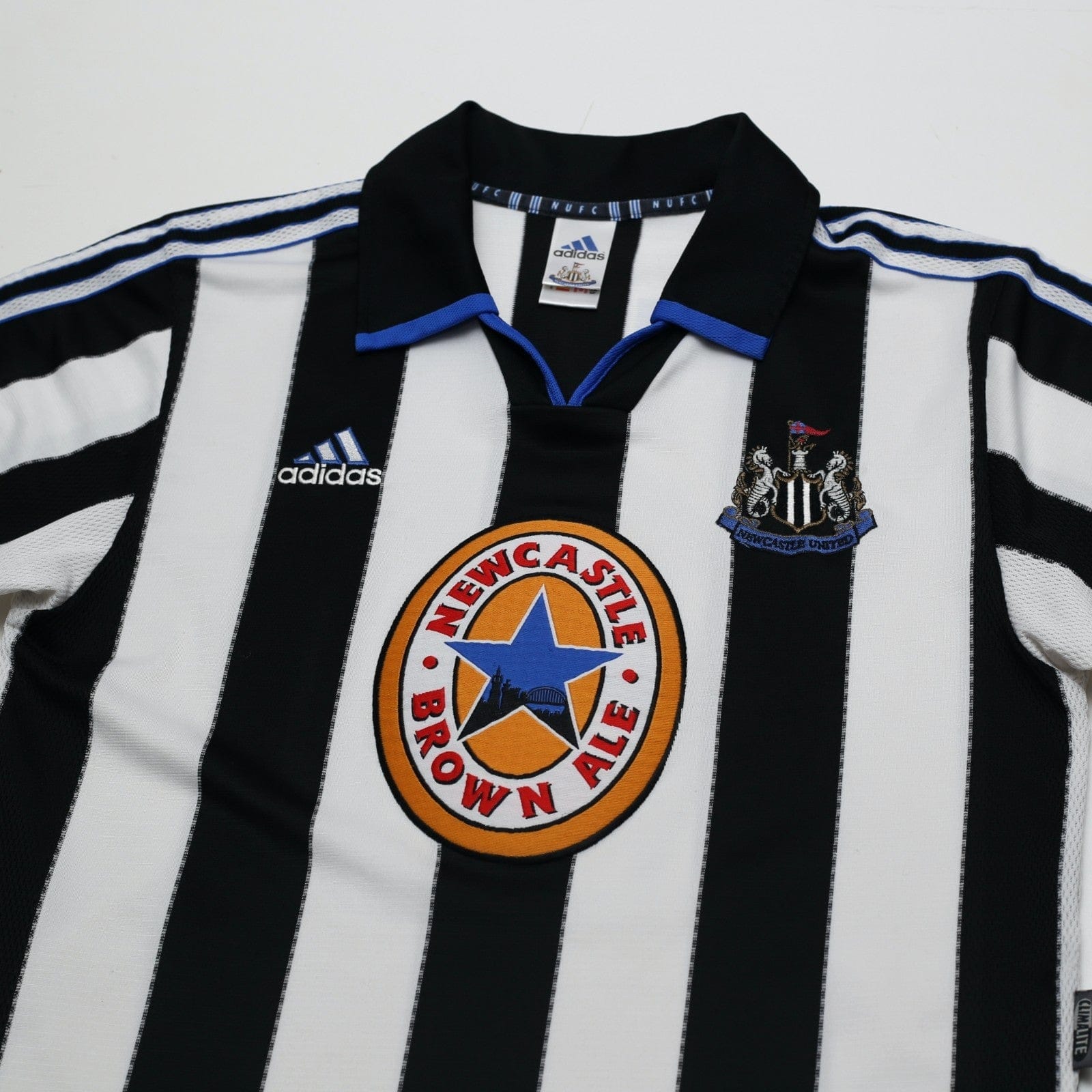 1999/00 Solano #9 Newcastle United Vintage adidas Home Football Shirt (S)