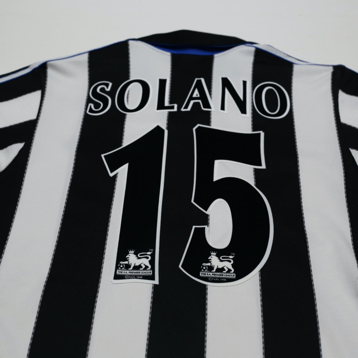 1999/00 Solano #9 Newcastle United Vintage adidas Home Football Shirt (S)