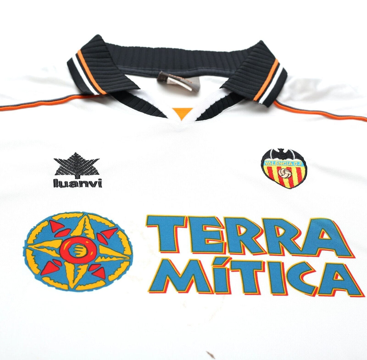 1999/00 VALENCIA Vintage Luanvi Home Football Shirt Jersey (S/M)