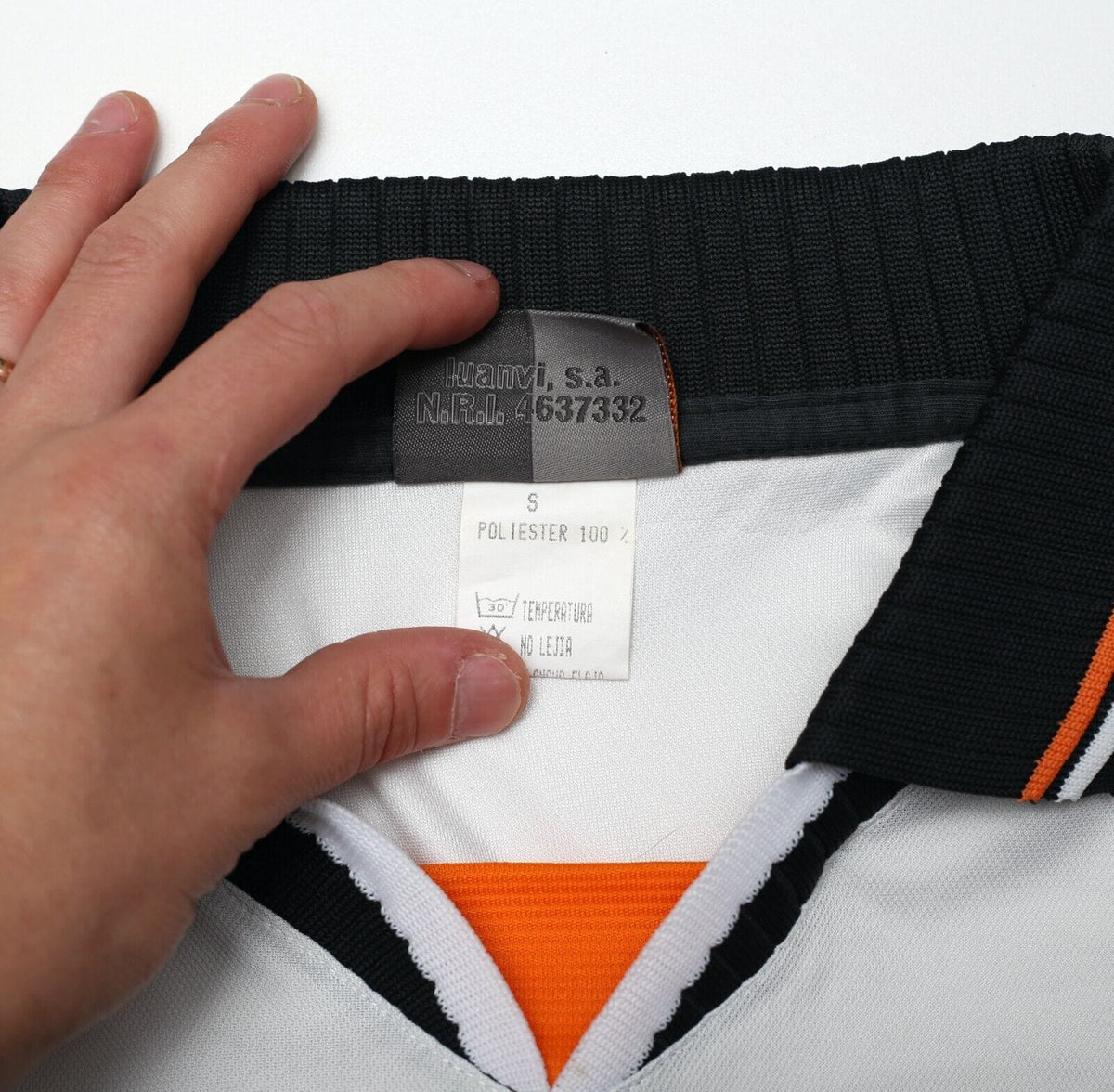 1999/00 VALENCIA Vintage Luanvi Home Football Shirt Jersey (S/M)