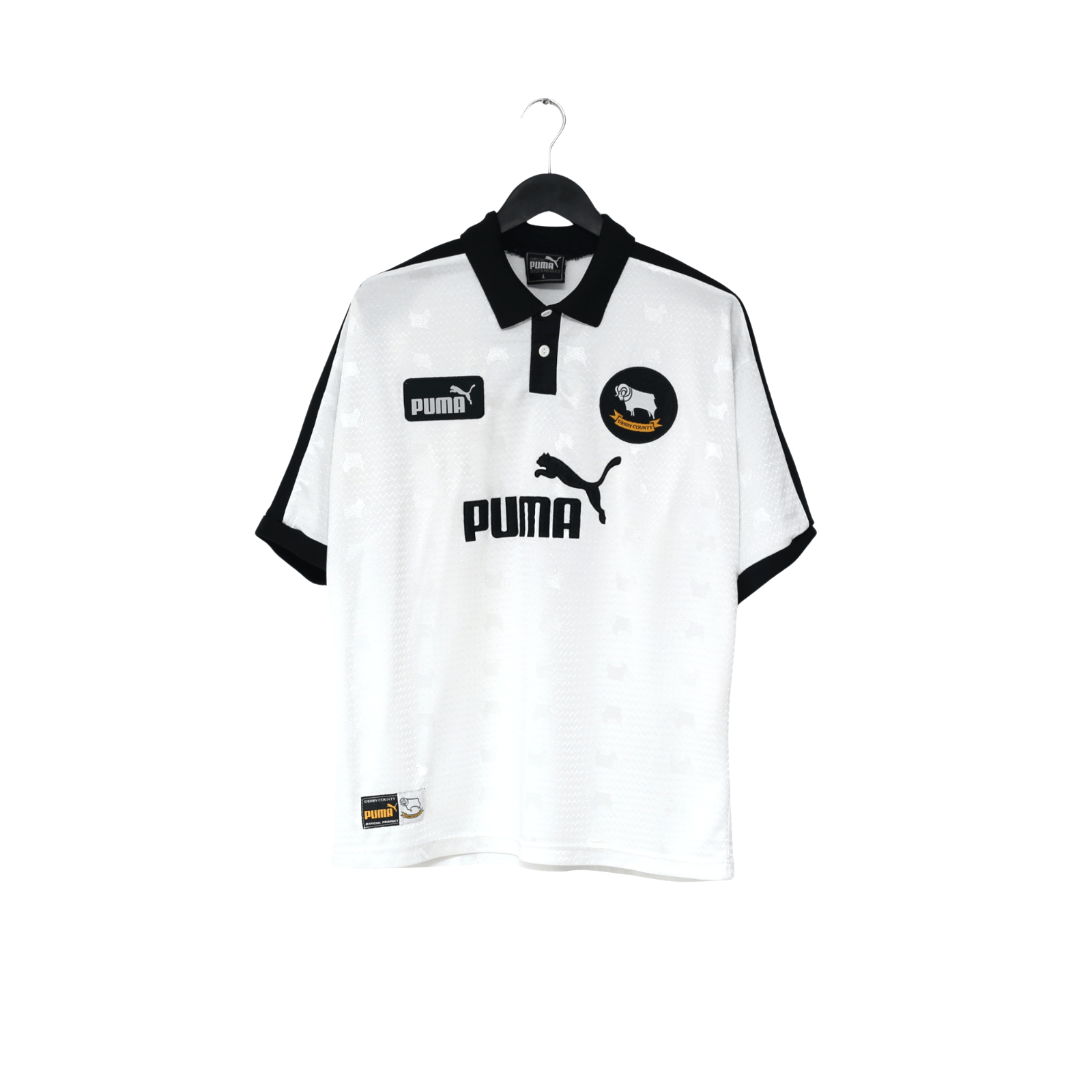 1999/00 Wanchope #9 Derby County Vintage PUMA Home Football Shirt (L)