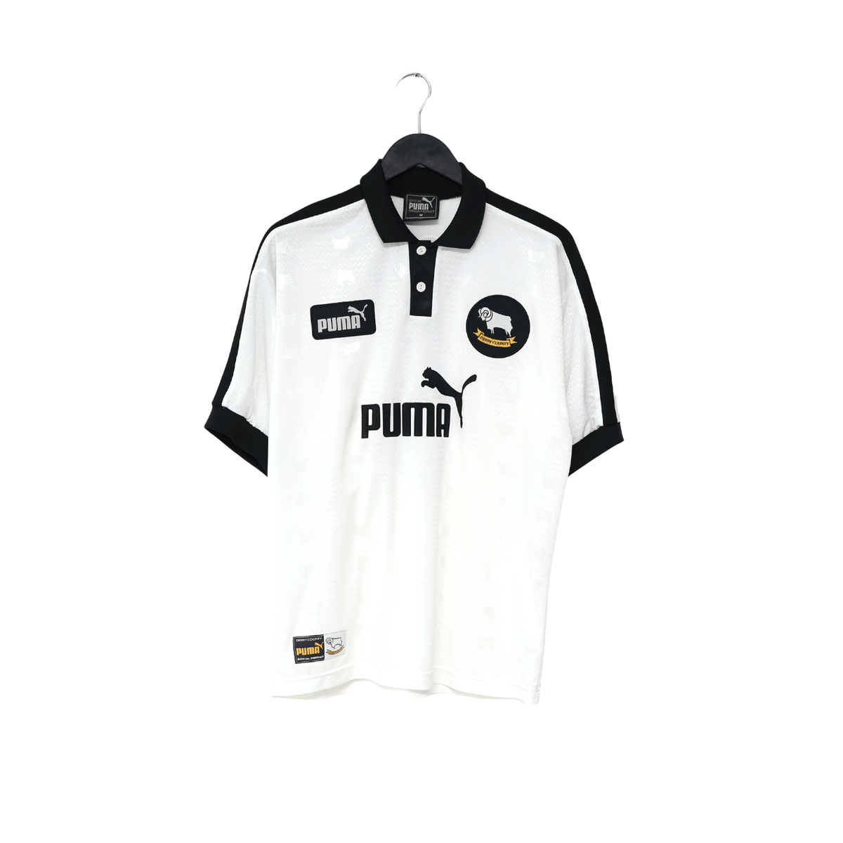 1999/00 WANCHOPE #9 Derby County Vintage PUMA Home Football Shirt (M)