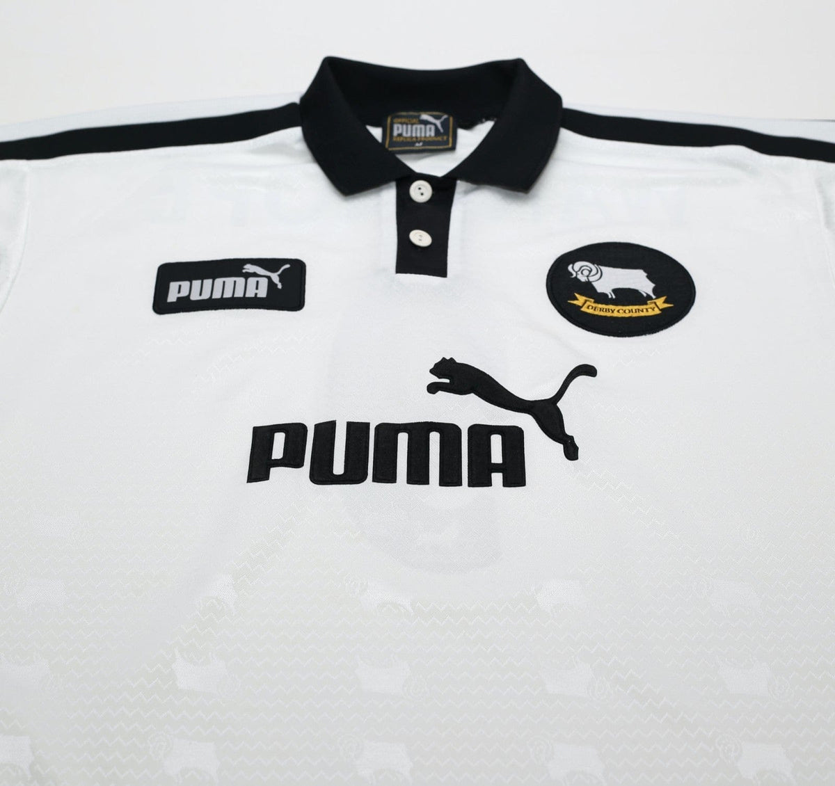 1999/00 WANCHOPE #9 Derby County Vintage PUMA Home Football Shirt (M)