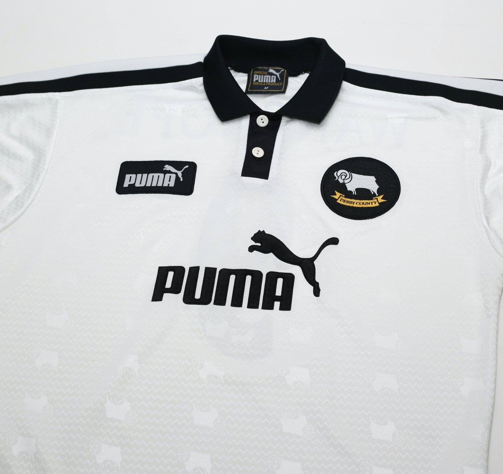 1999/00 WANCHOPE #9 Derby County Vintage PUMA Home Football Shirt (M)