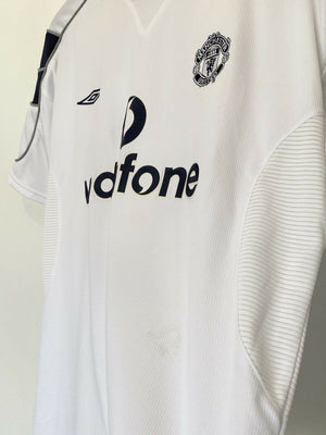 1999/00 YORKE #19 Manchester United Vintage Umbro UCL Football Shirt (L)
