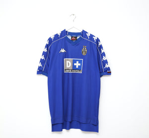 1999/00 ZIDANE #21 Juventus Vintage Kappa Away Football Shirt Jersey (XL) SONY