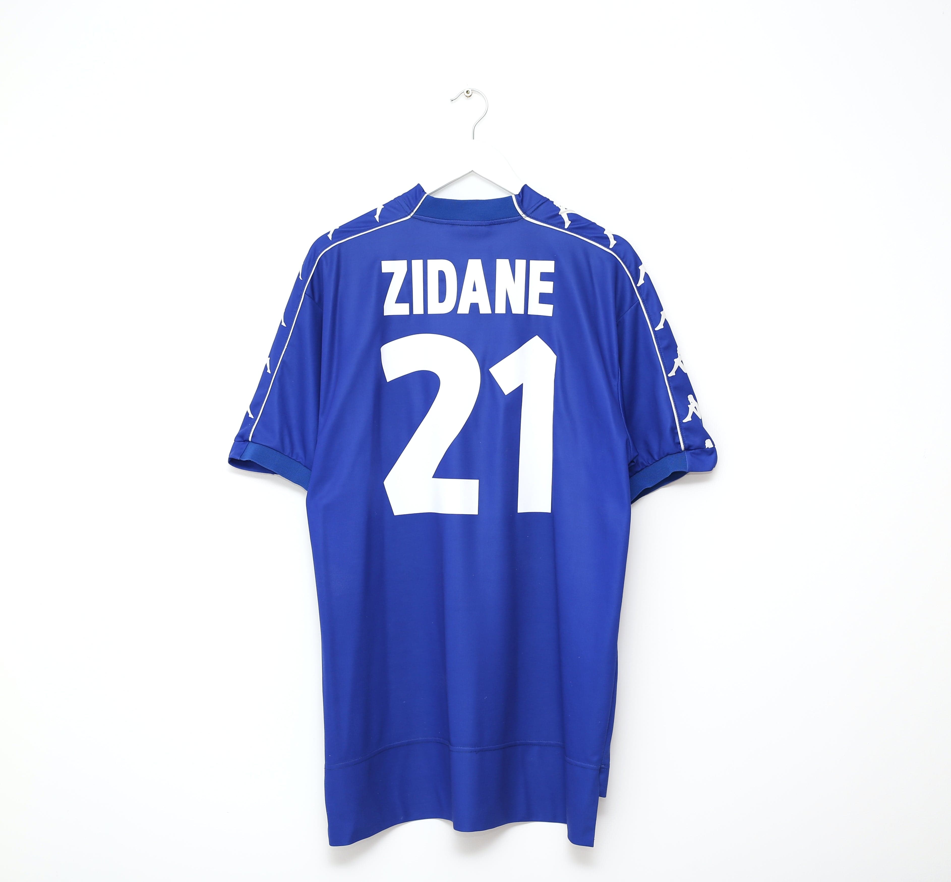 1999 00 ZIDANE 21 Juventus Vintage Kappa Away Football Shirt Jersey Football Shirt Collective