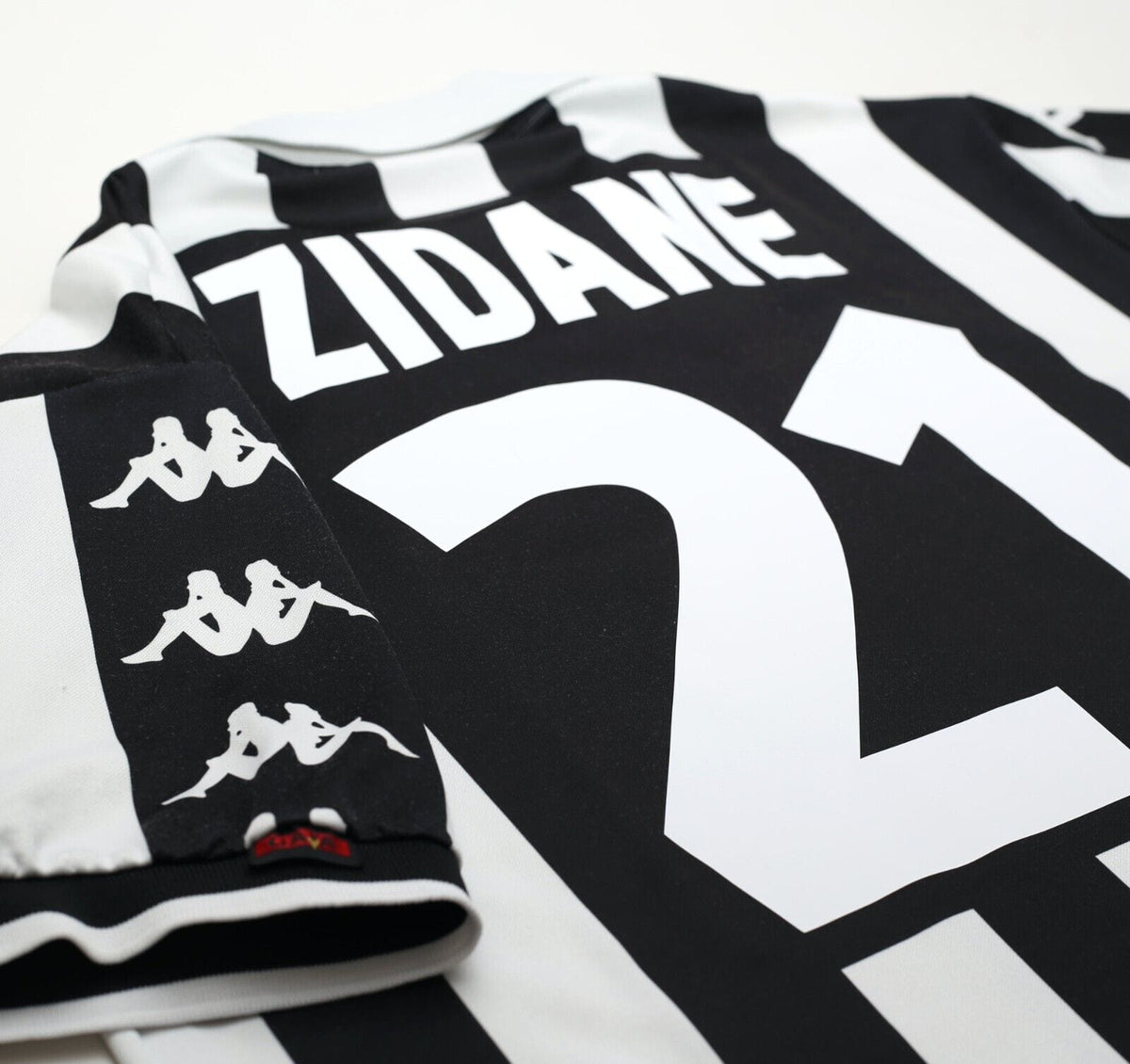 1999/00 ZIDANE #21 Juventus Vintage Kappa Home Football Shirt Jersey (XL)
