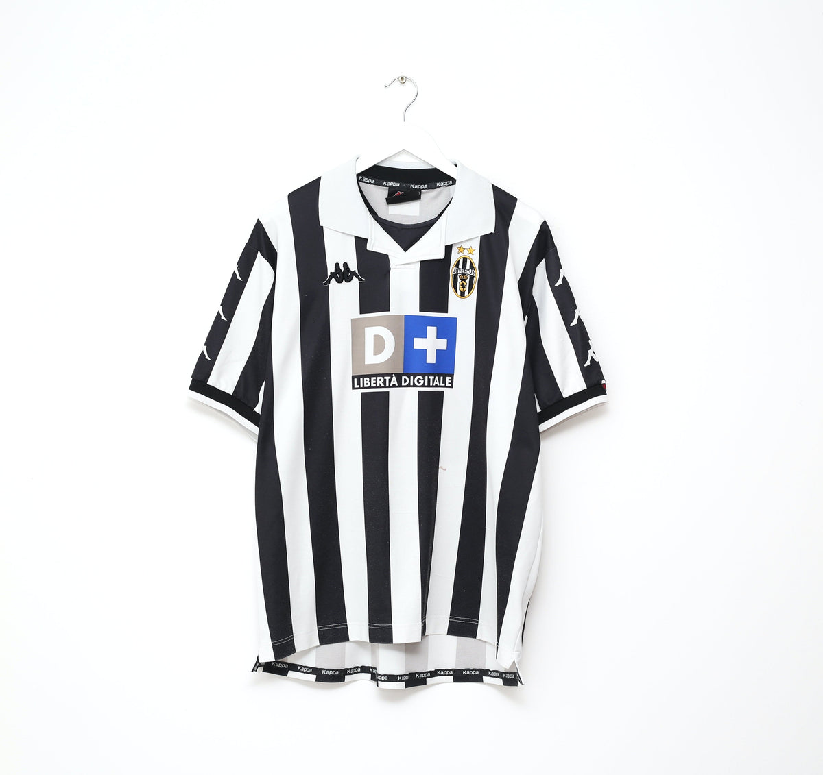 1999/00 ZIDANE #21 Juventus Vintage Kappa Home Football Shirt Jersey (XL)