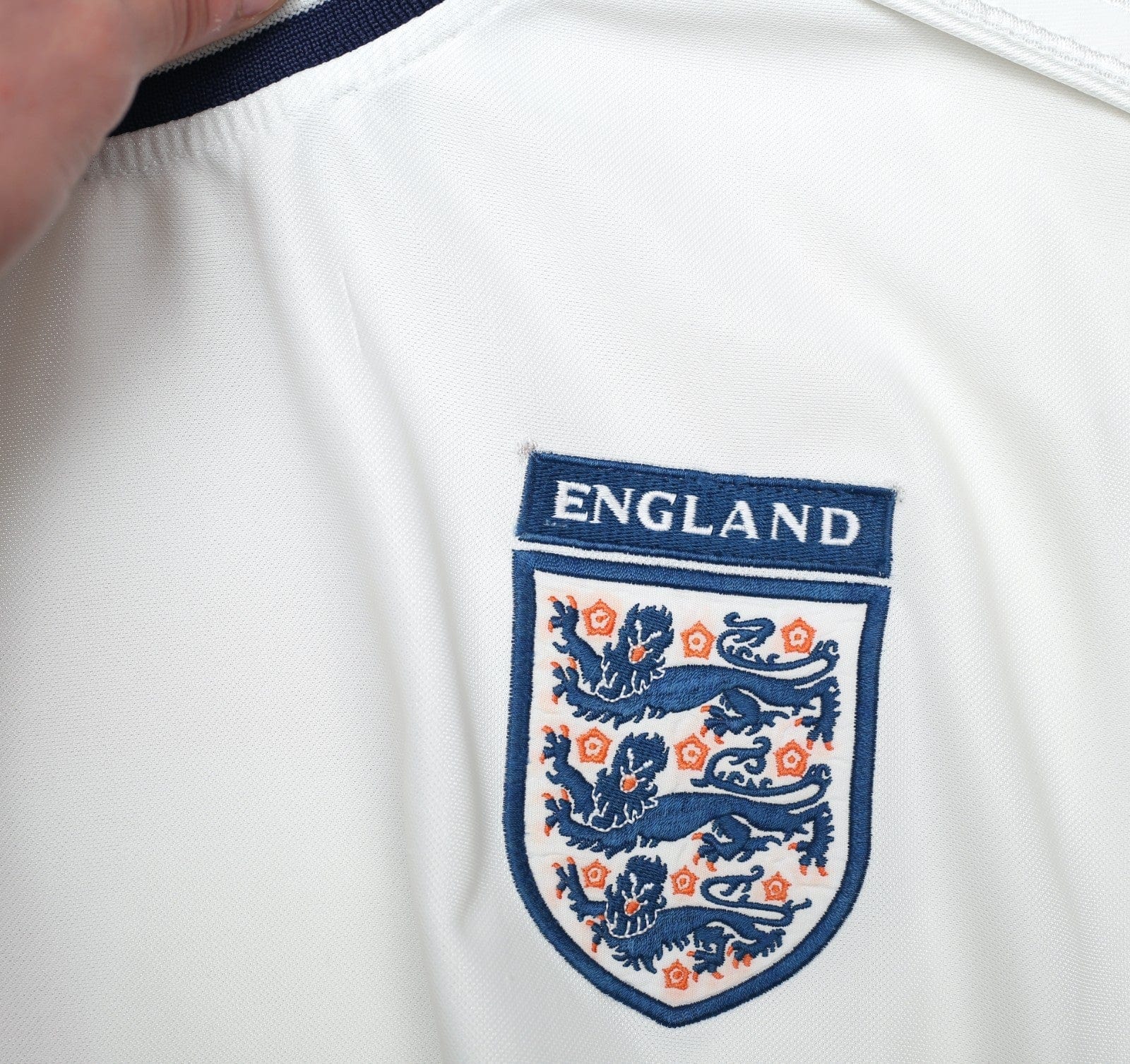 1999/01 BECKHAM #7 England Vintage Umbro Home Football Shirt (M) Euro 2000