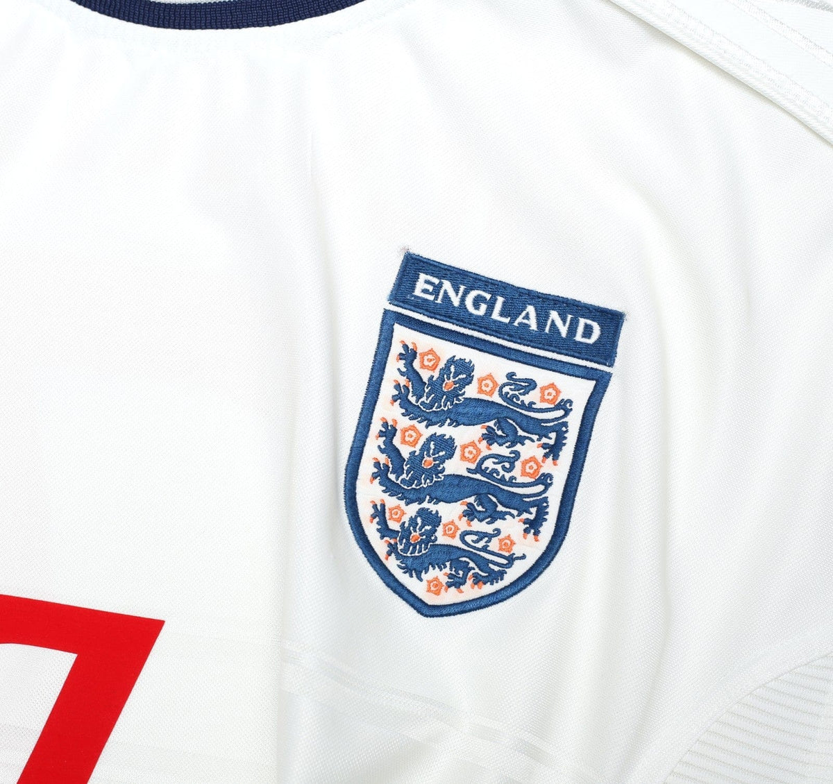 1999/01 BECKHAM #7 England Vintage Umbro Home Football Shirt (M) Euro 2000