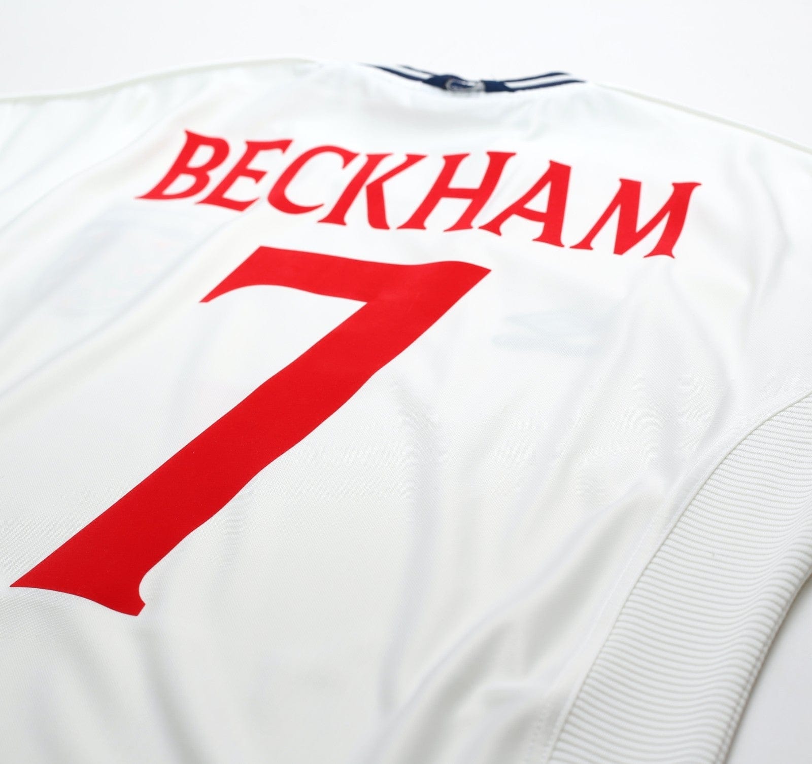 1999/01 BECKHAM #7 England Vintage Umbro Home Football Shirt (M) Euro 2000