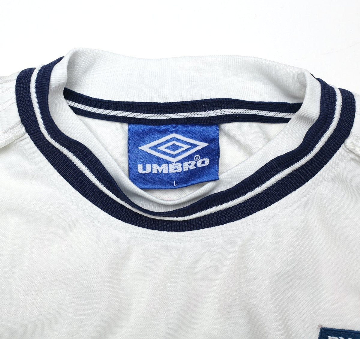 1999/01 BECKHAM #7 England Vintage Umbro Home Football Shirt (M) Euro 2000