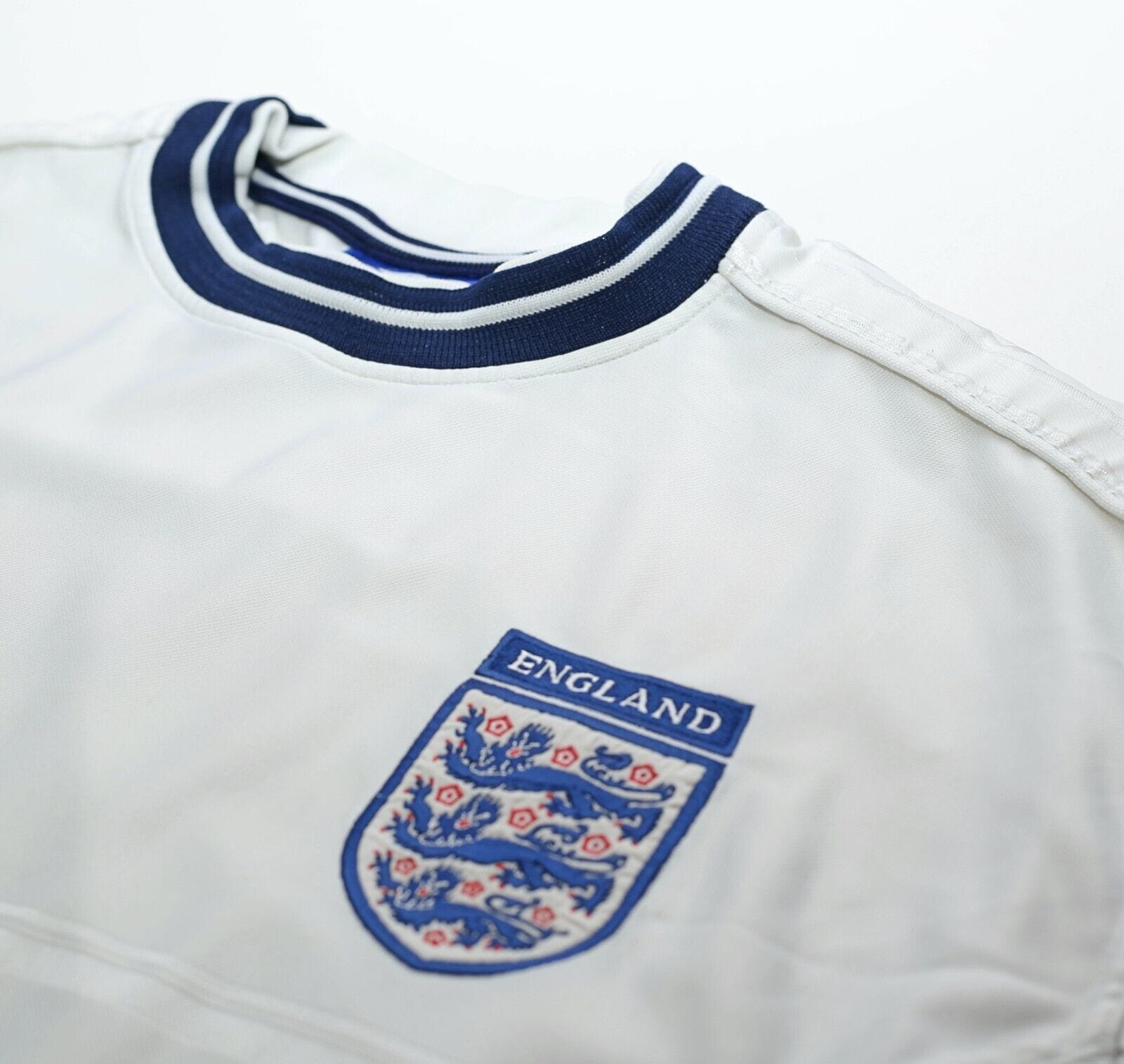 1999/01 BECKHAM #7 England Vintage Umbro Home Football Shirt (M) Euro 2000