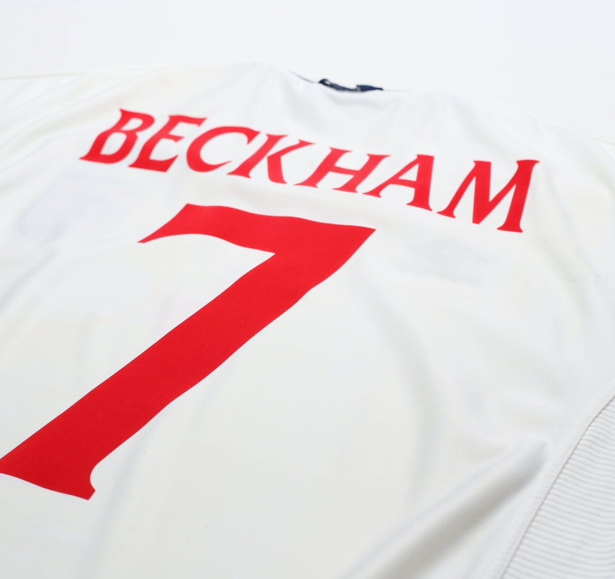 1999/01 BECKHAM #7 England Vintage Umbro Home Football Shirt (XL) Euro 2000