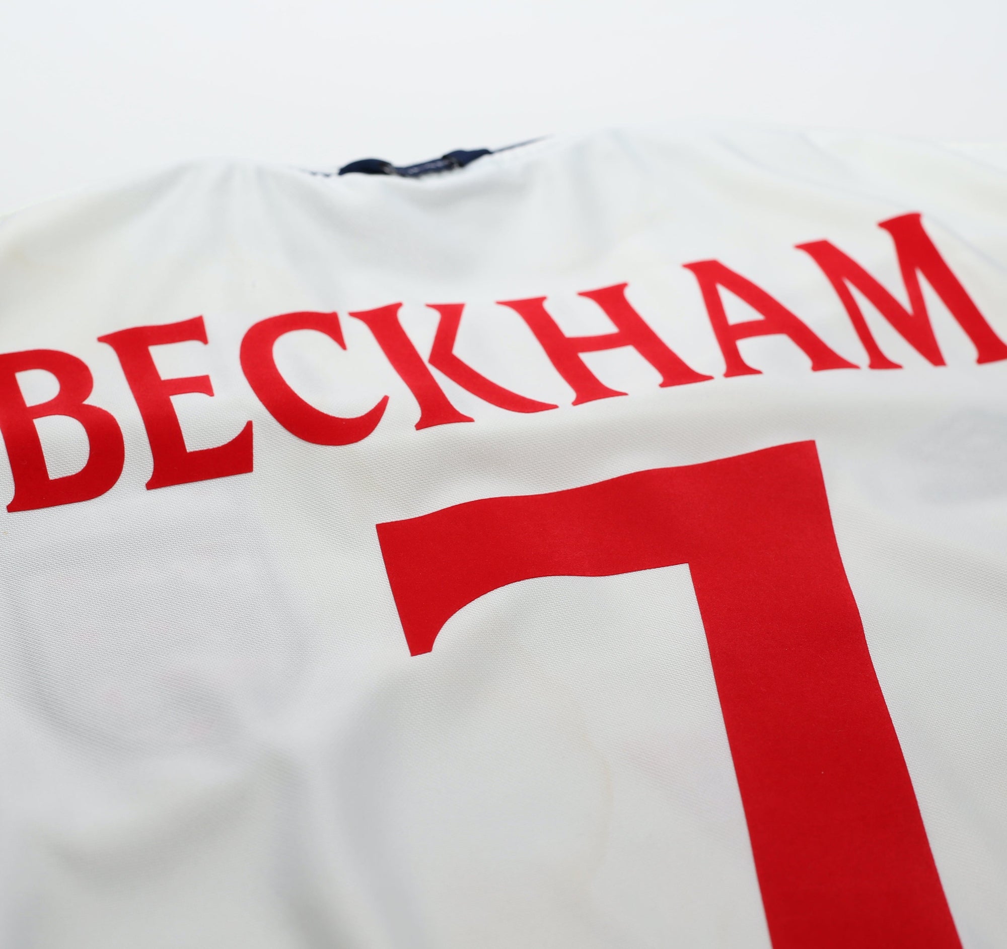 1999/01 BECKHAM #7 England Vintage Umbro Home Football Shirt (XL) Euro 2000